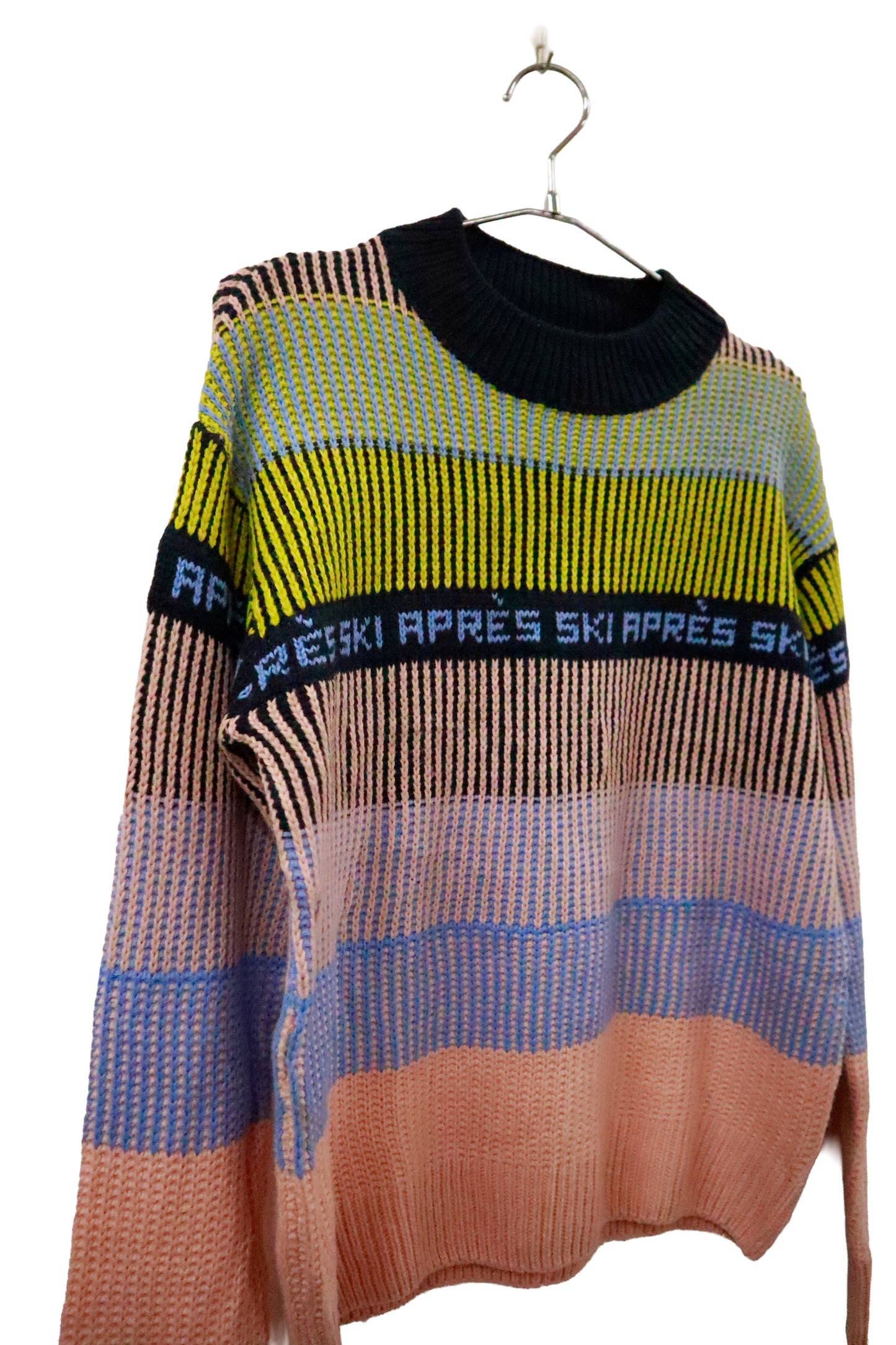 00's border knit sweater /U-［2601B-011］