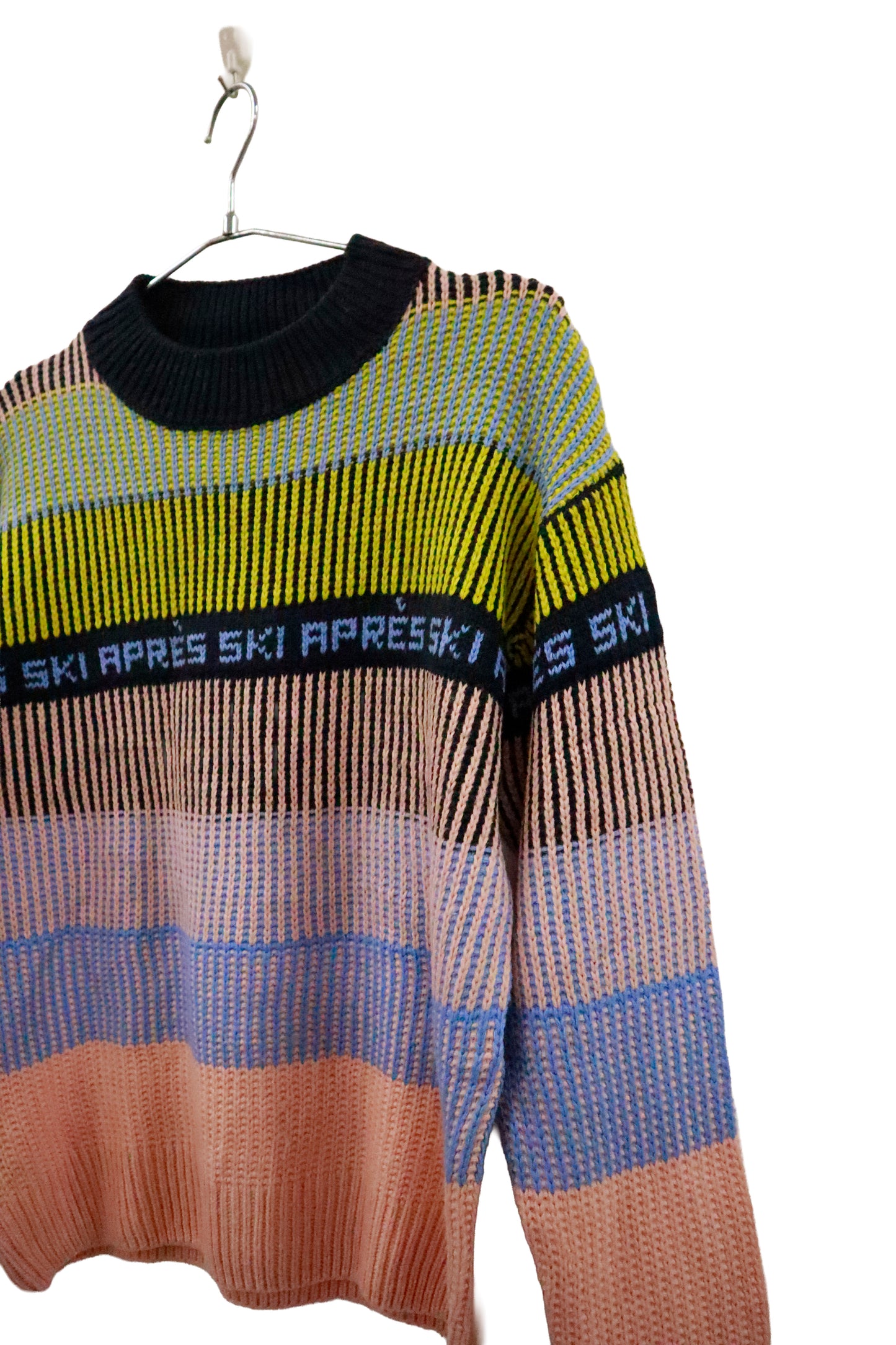 00's border knit sweater /U-［2601B-011］