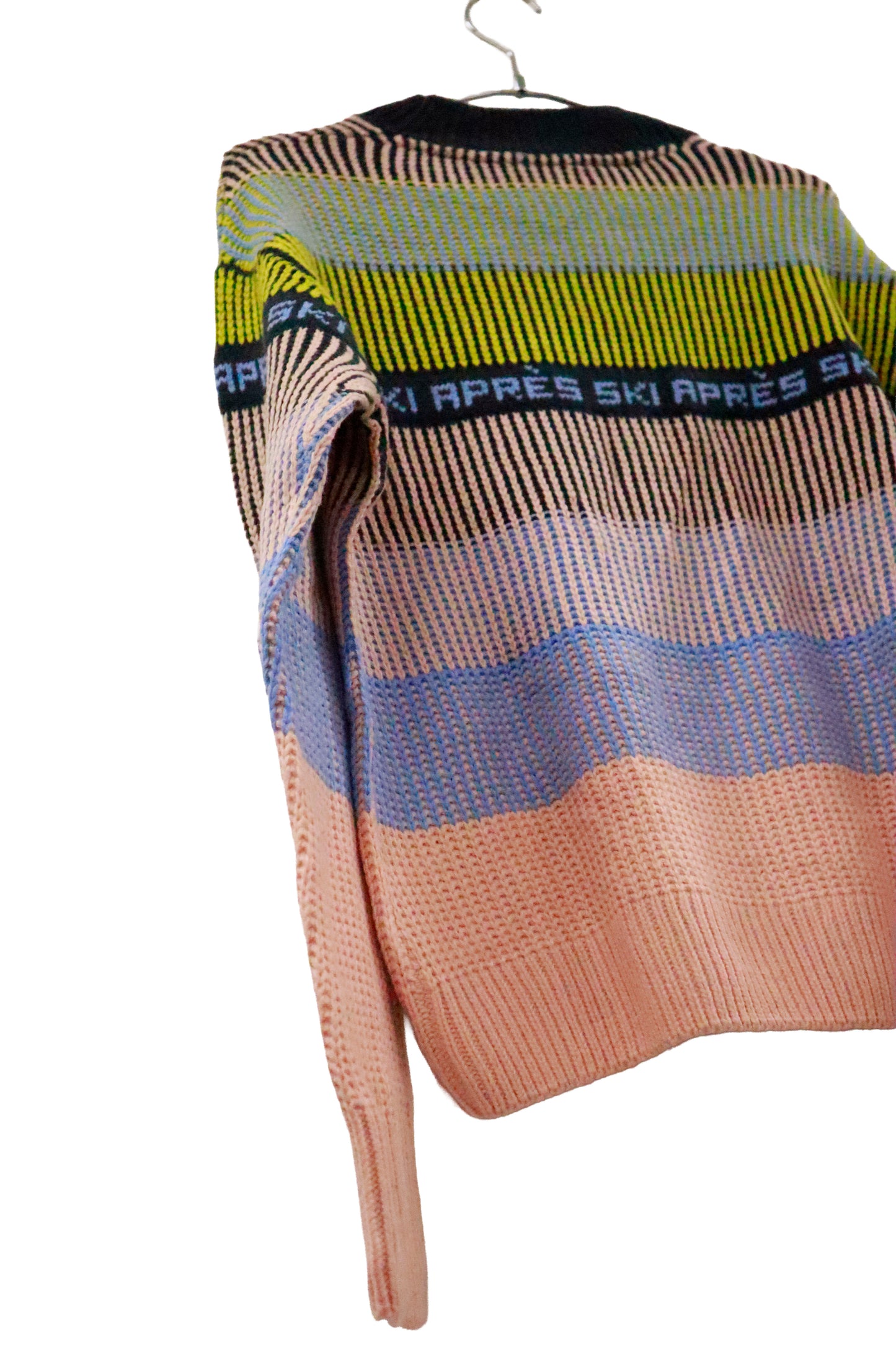 00's border knit sweater /U-［2601B-011］
