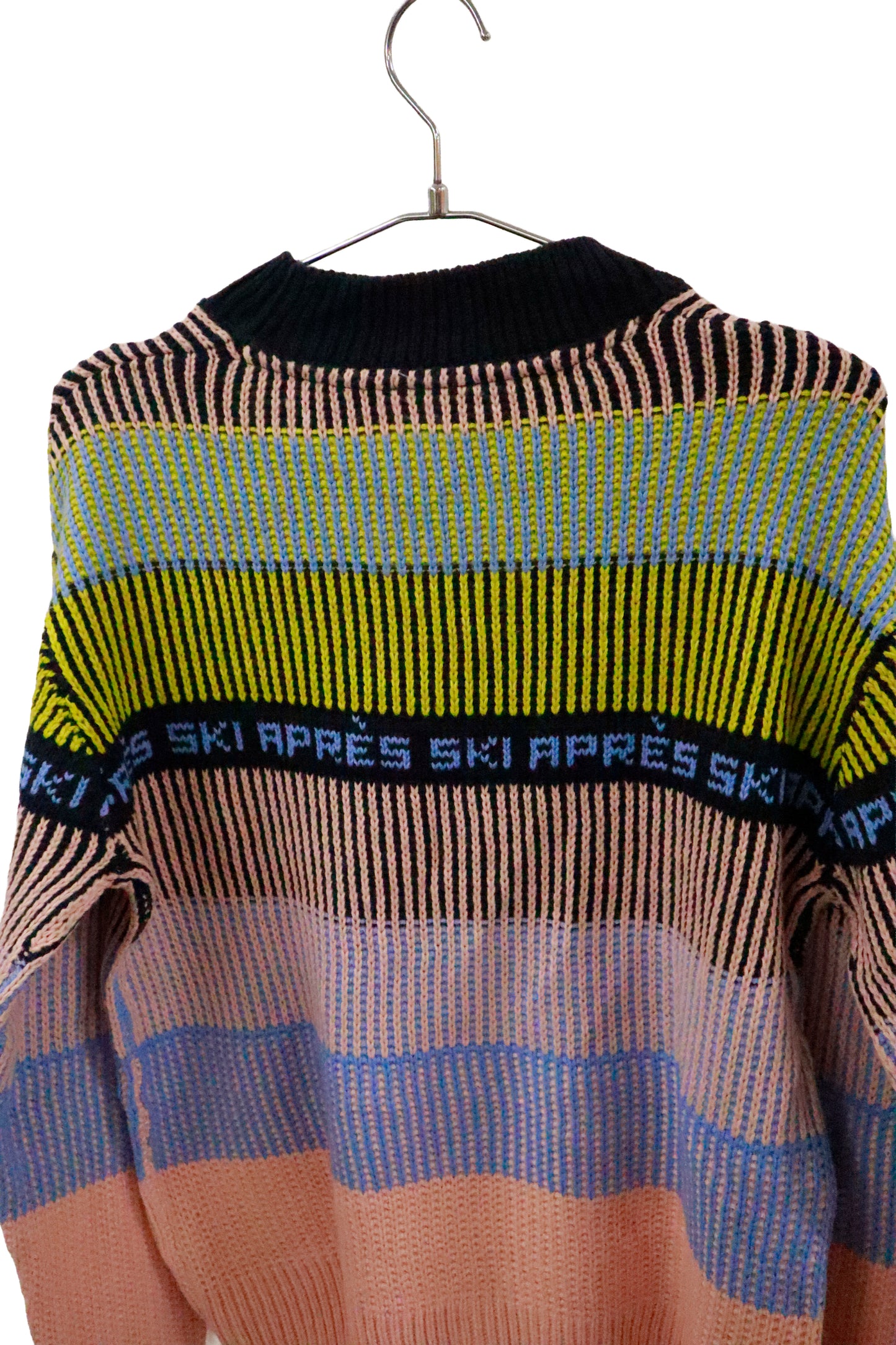 00's border knit sweater /U-［2601B-011］