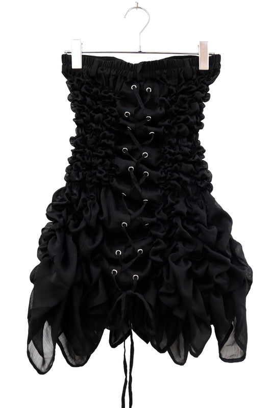 KUSHAKUSHA PLAN-lace up skirt /RM-［2601-016］