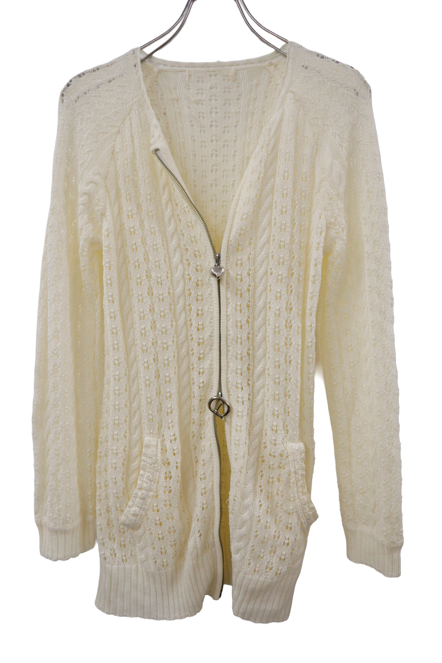 charm double zip cardigan /U-［2601-046］