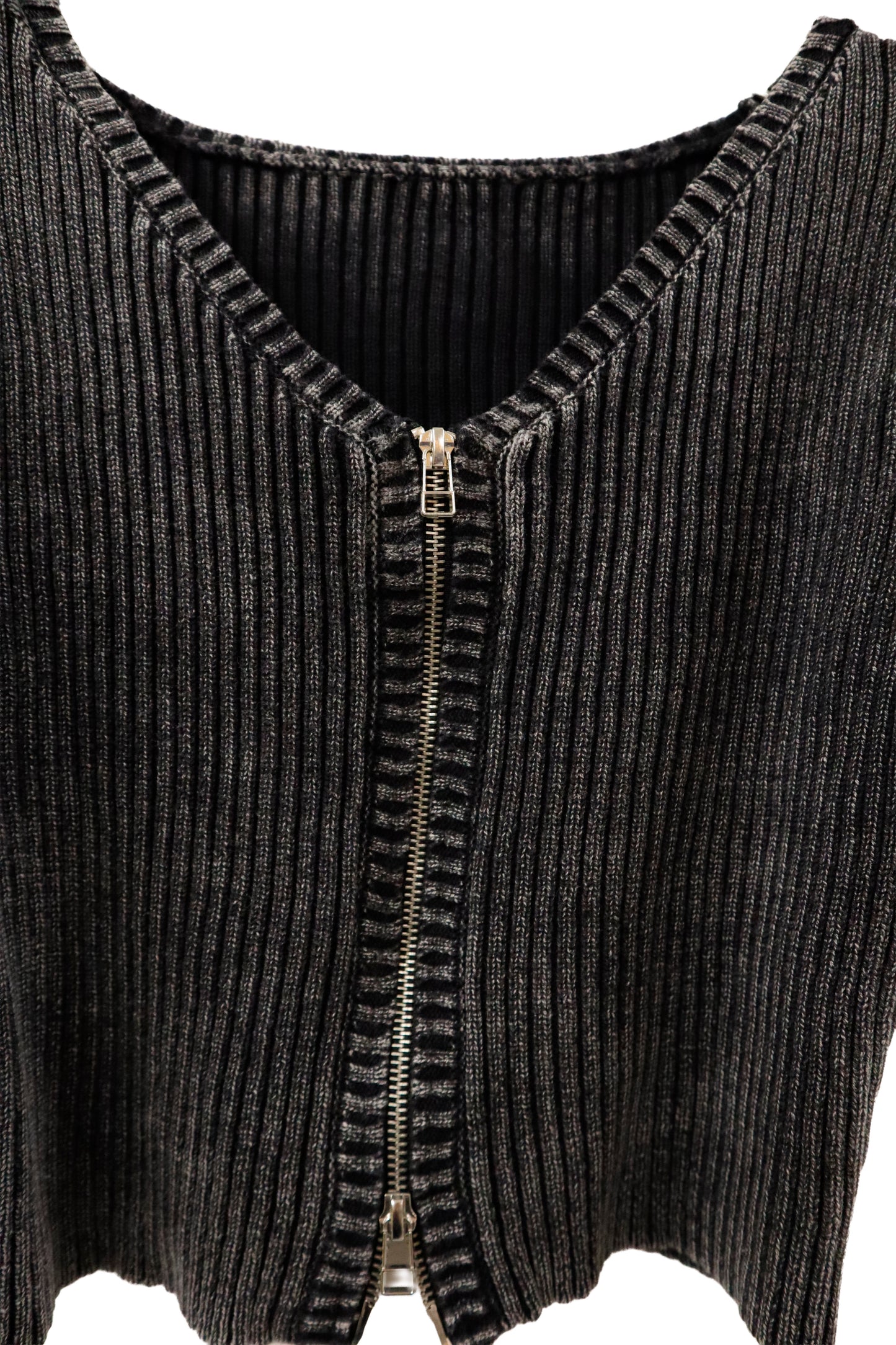 rib knit half sleeve /U-［2601-047］