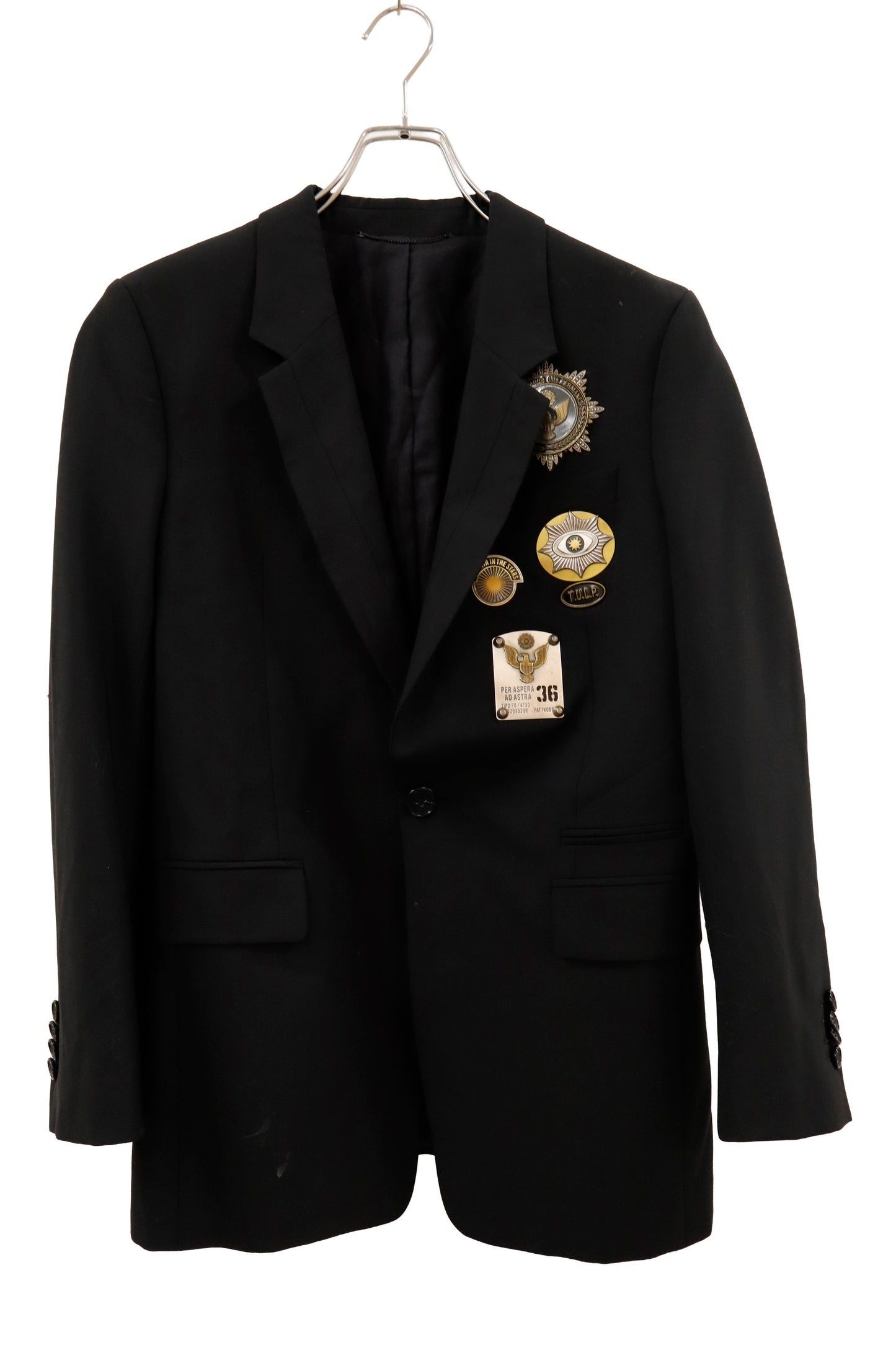 Badge-Embellished Tailored Blazer /U-［2601-057］