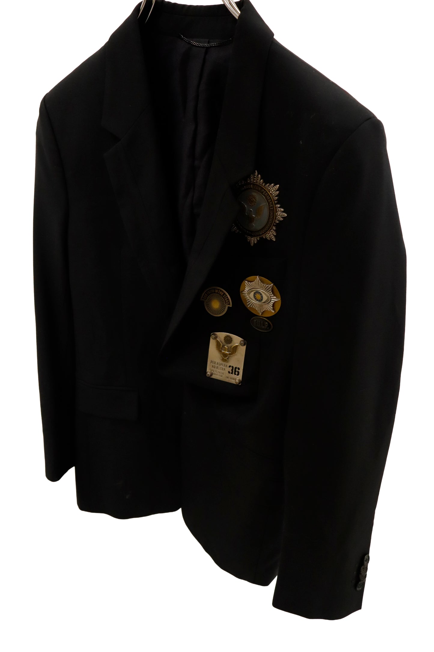 Badge-Embellished Tailored Blazer /U-［2601-057］