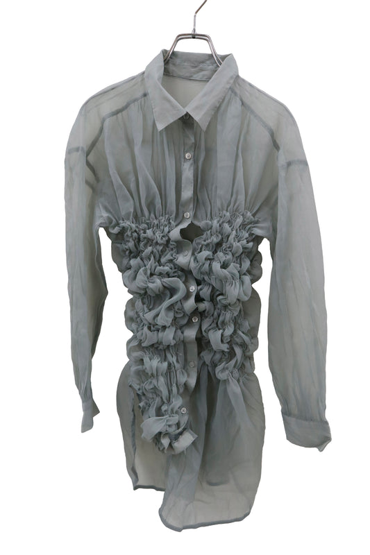 KUSHA KUSHA PLAN-see-througn-blouse /RM-［2601-058］