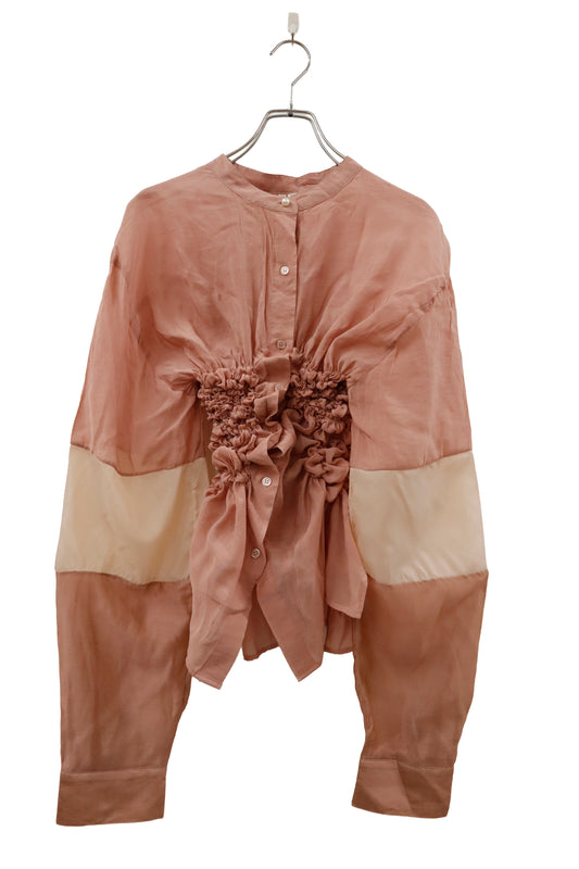 KUSHA KUSHA PLAN/no-collar-blouse/RM-［2601-064］