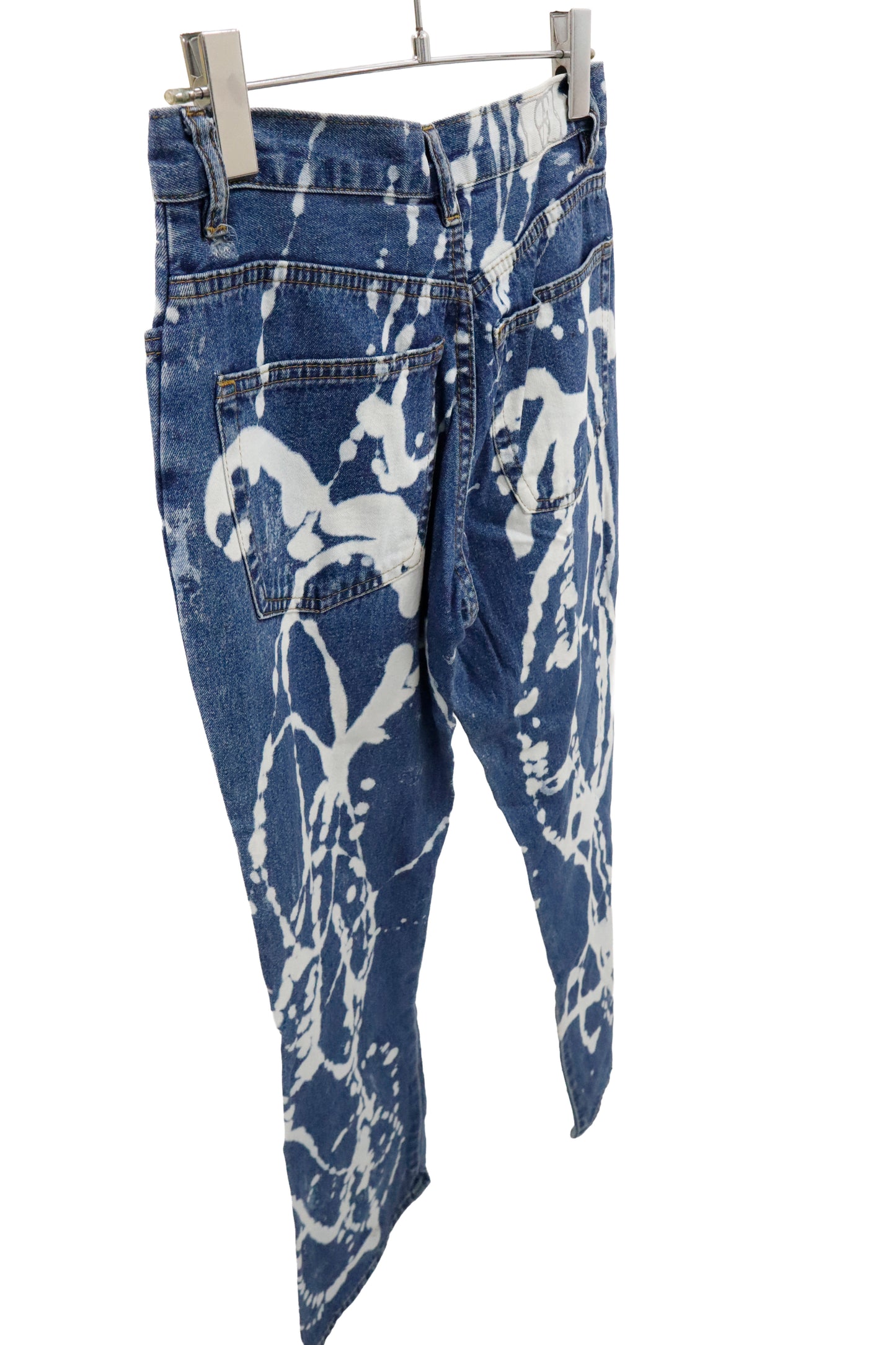 Bleached flare denim pants/U-［2602-009］