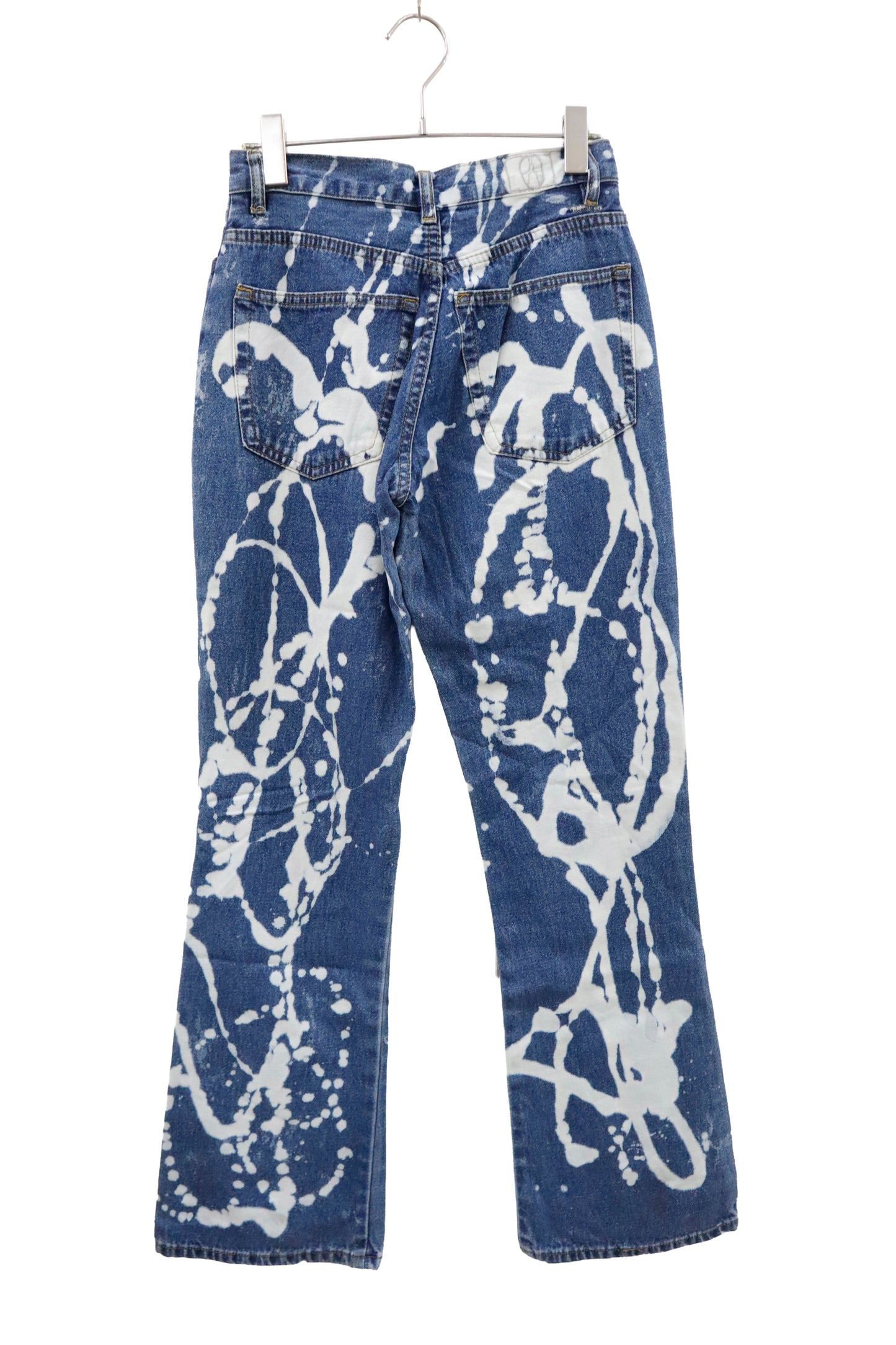 Bleached flare denim pants/U-［2602-009］