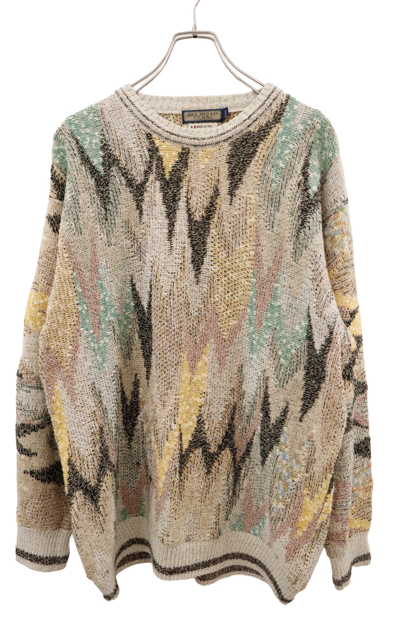 Abstract Pattern Knit Sweater/U-［2602-025］