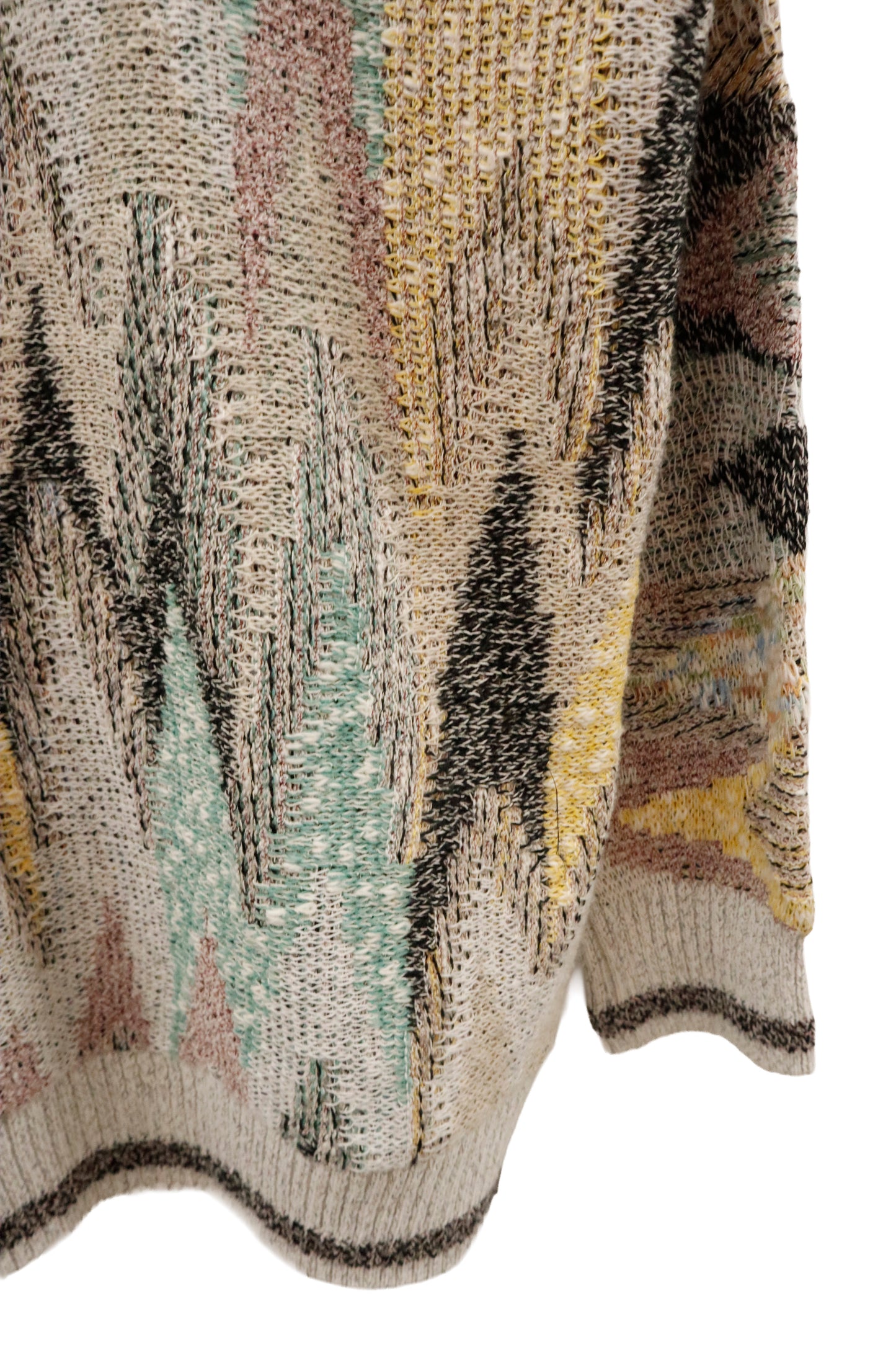 Abstract Pattern Knit Sweater/U-［2602-025］