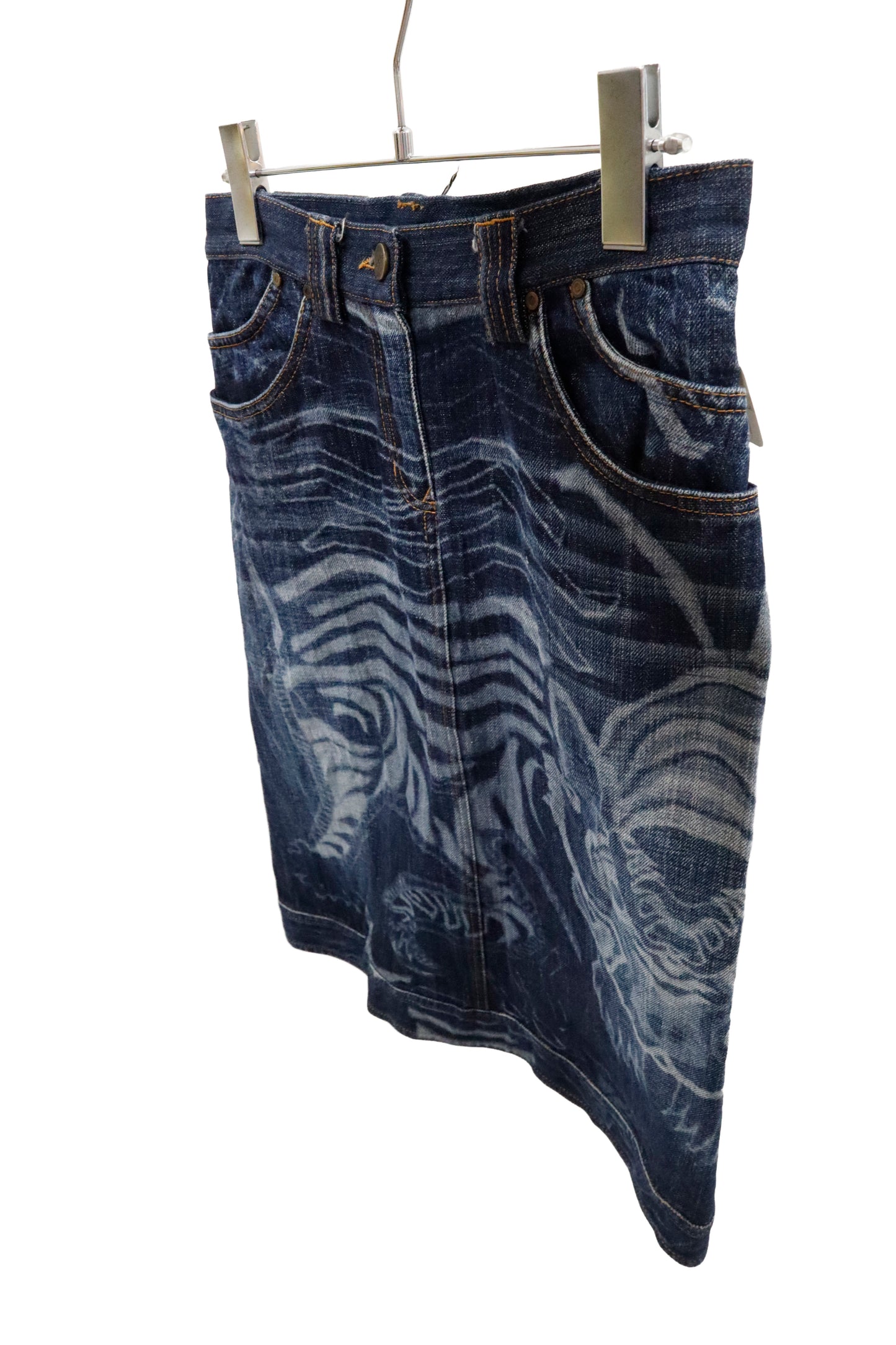 graphic denim skirt/U-［2602-035］