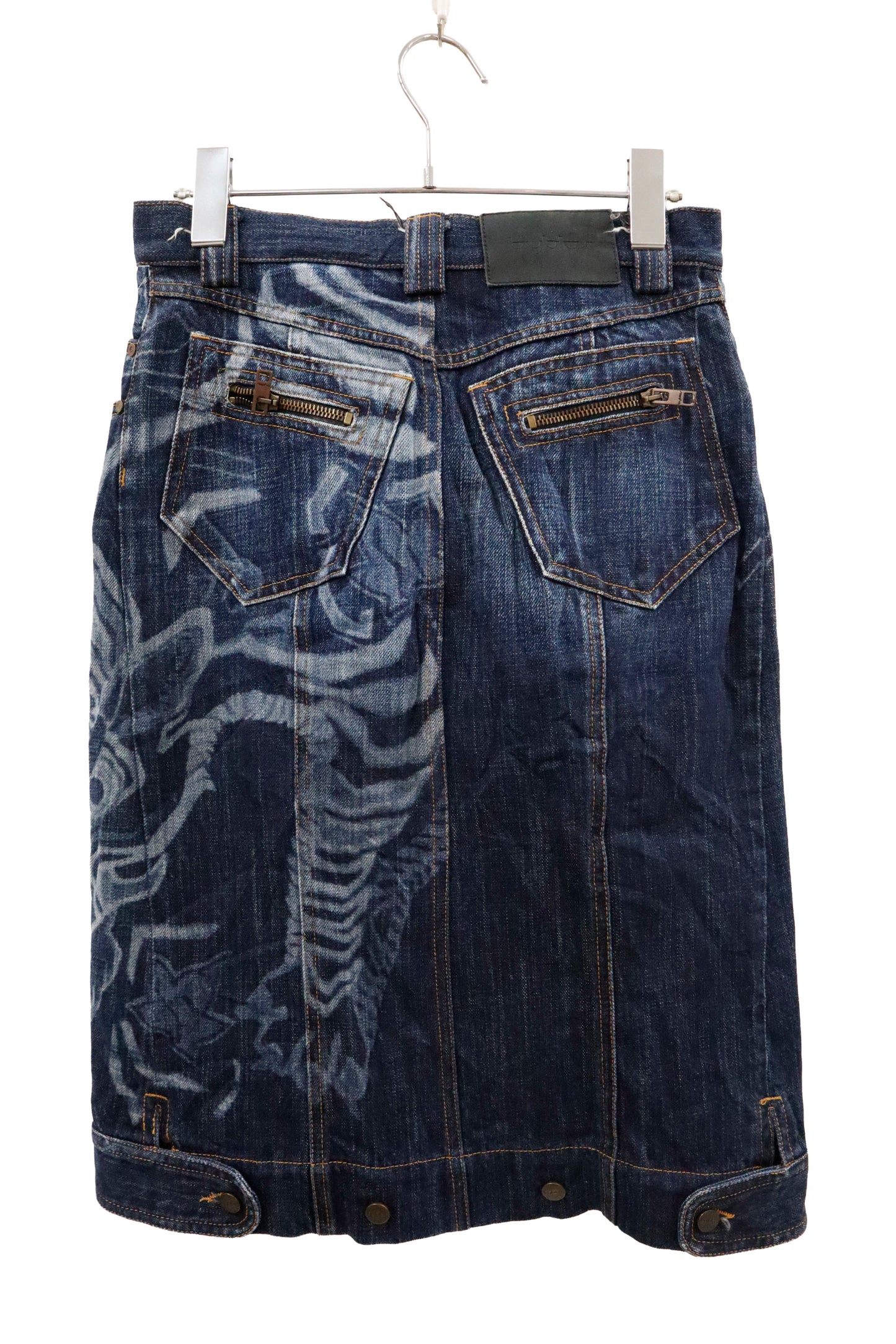 graphic denim skirt/U-［2602-035］