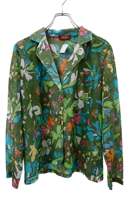 floral pattern shirt jacket/U-［2602-040］