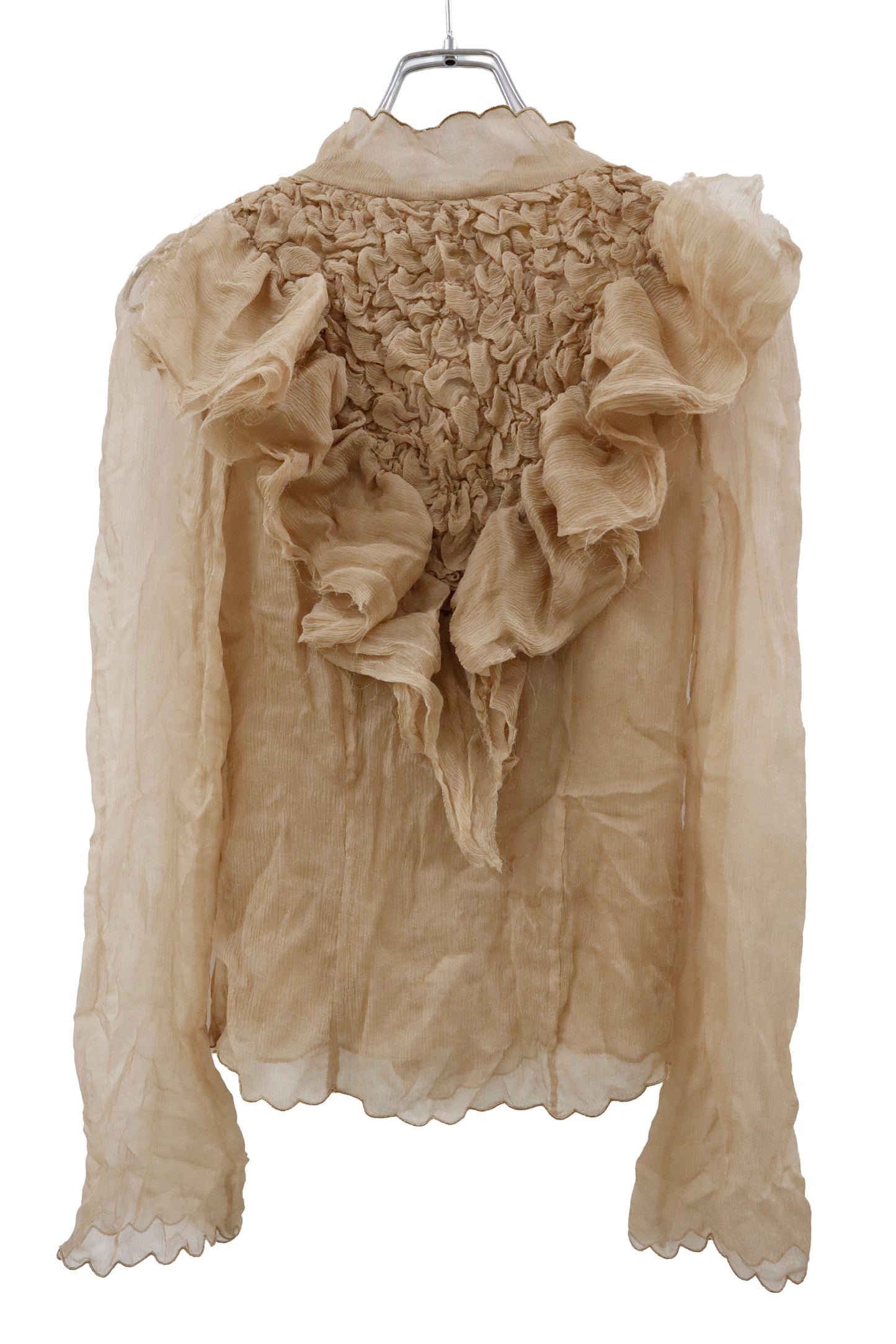 shirring see-through shirt/U-［2602-041］