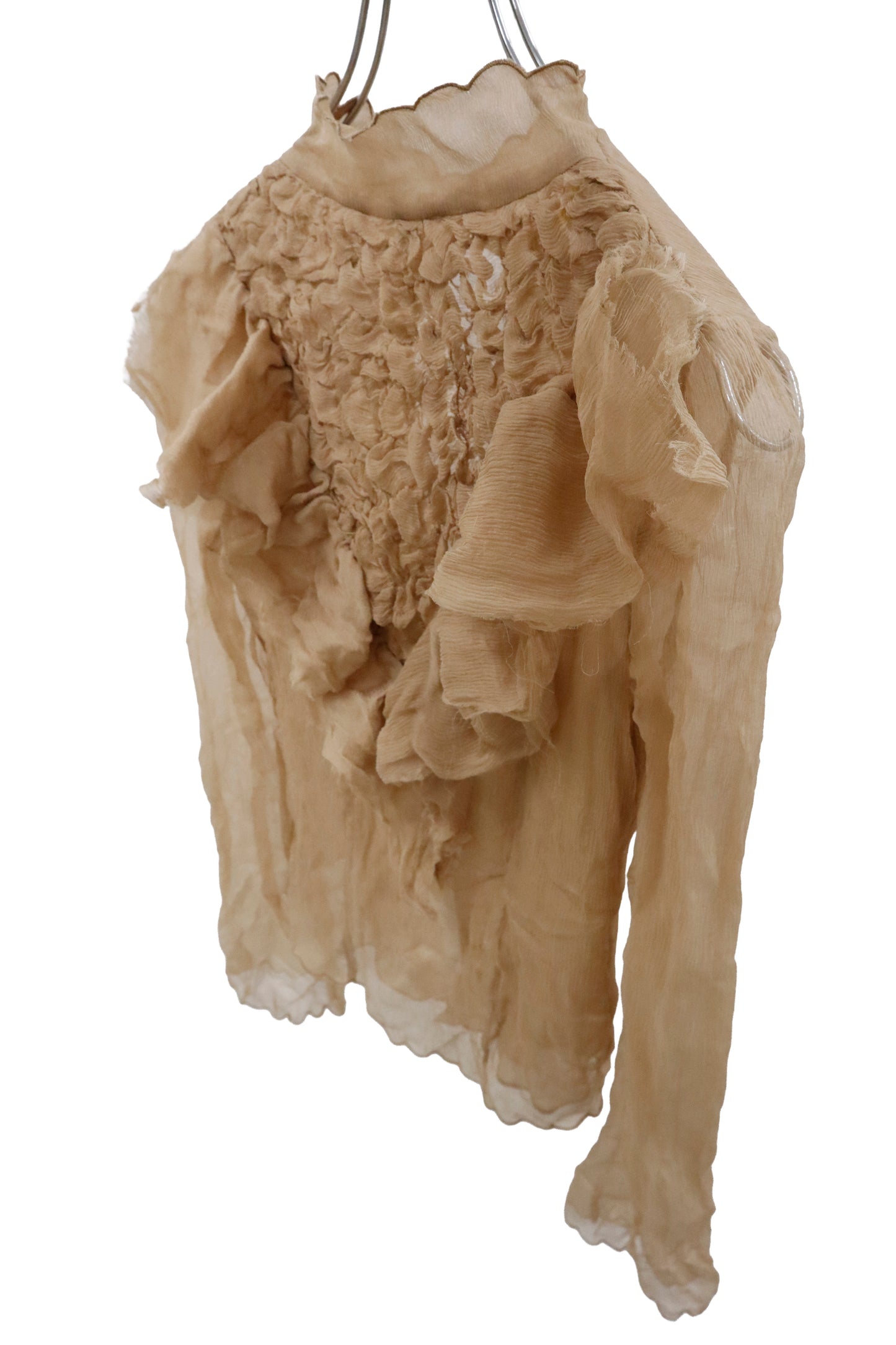 shirring see-through shirt/U-［2602-041］