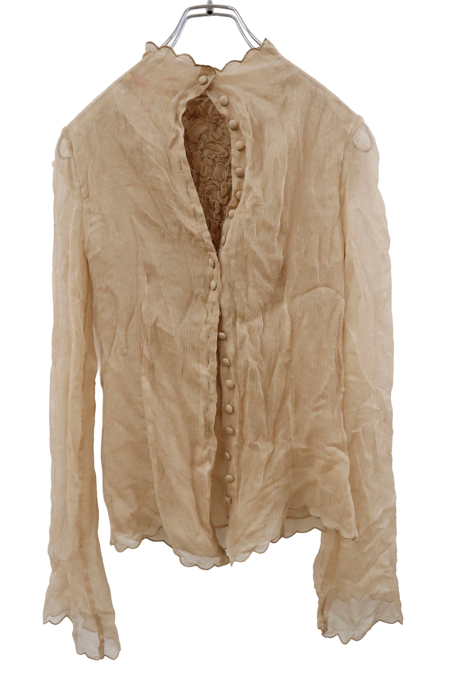 shirring see-through shirt/U-［2602-041］