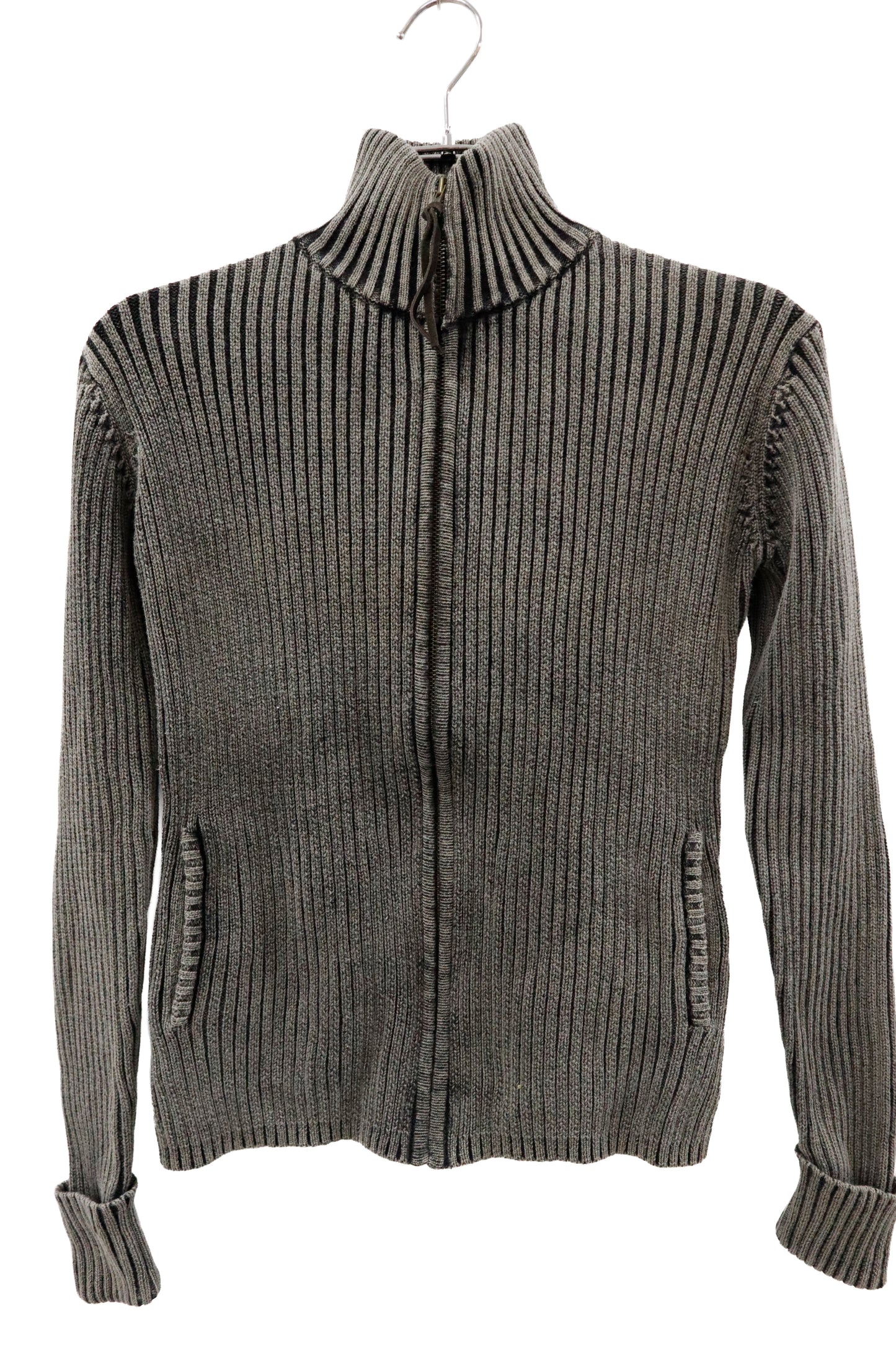 rib knit ZIP tops/U-［2603-002］