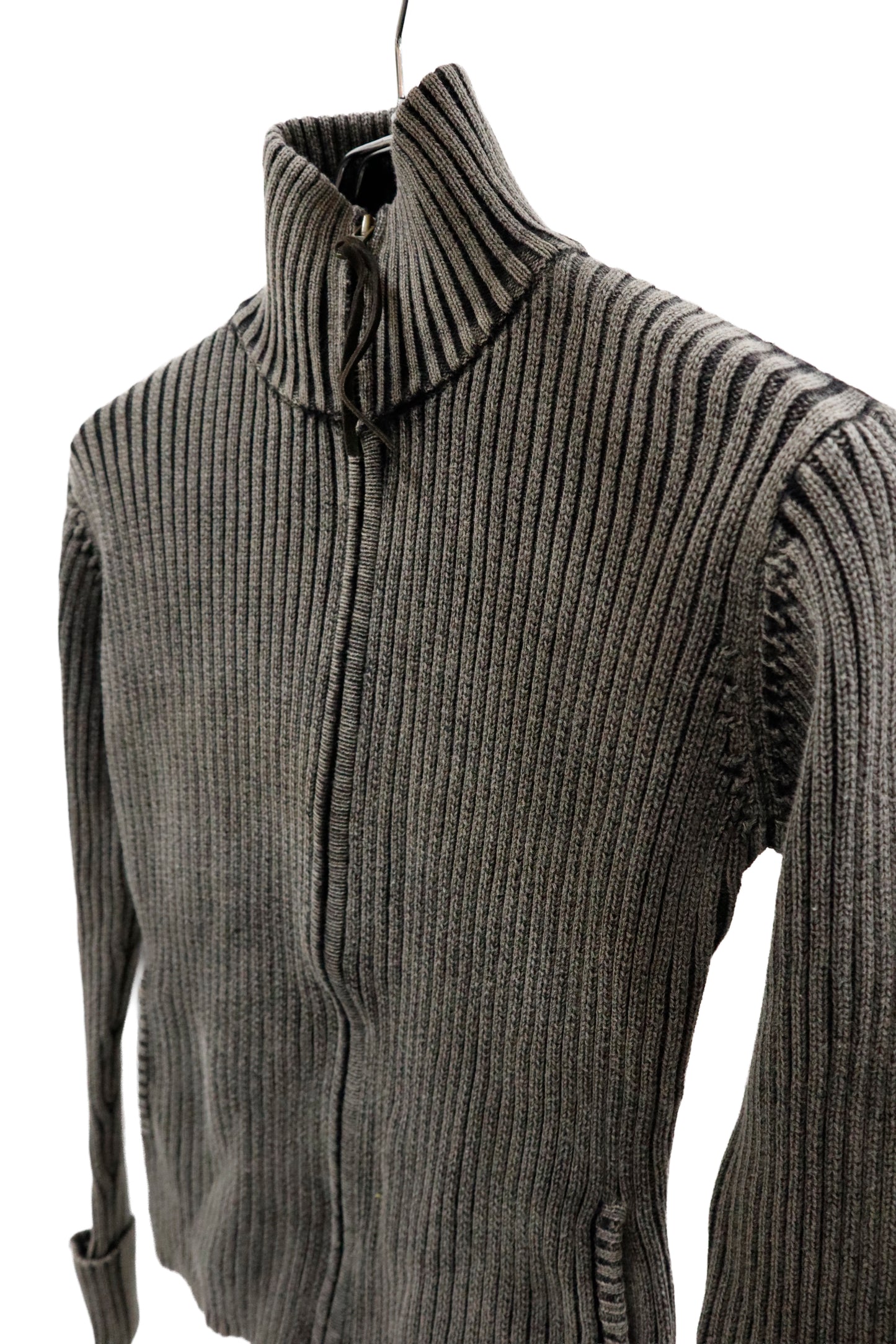 rib knit ZIP tops/U-［2603-002］