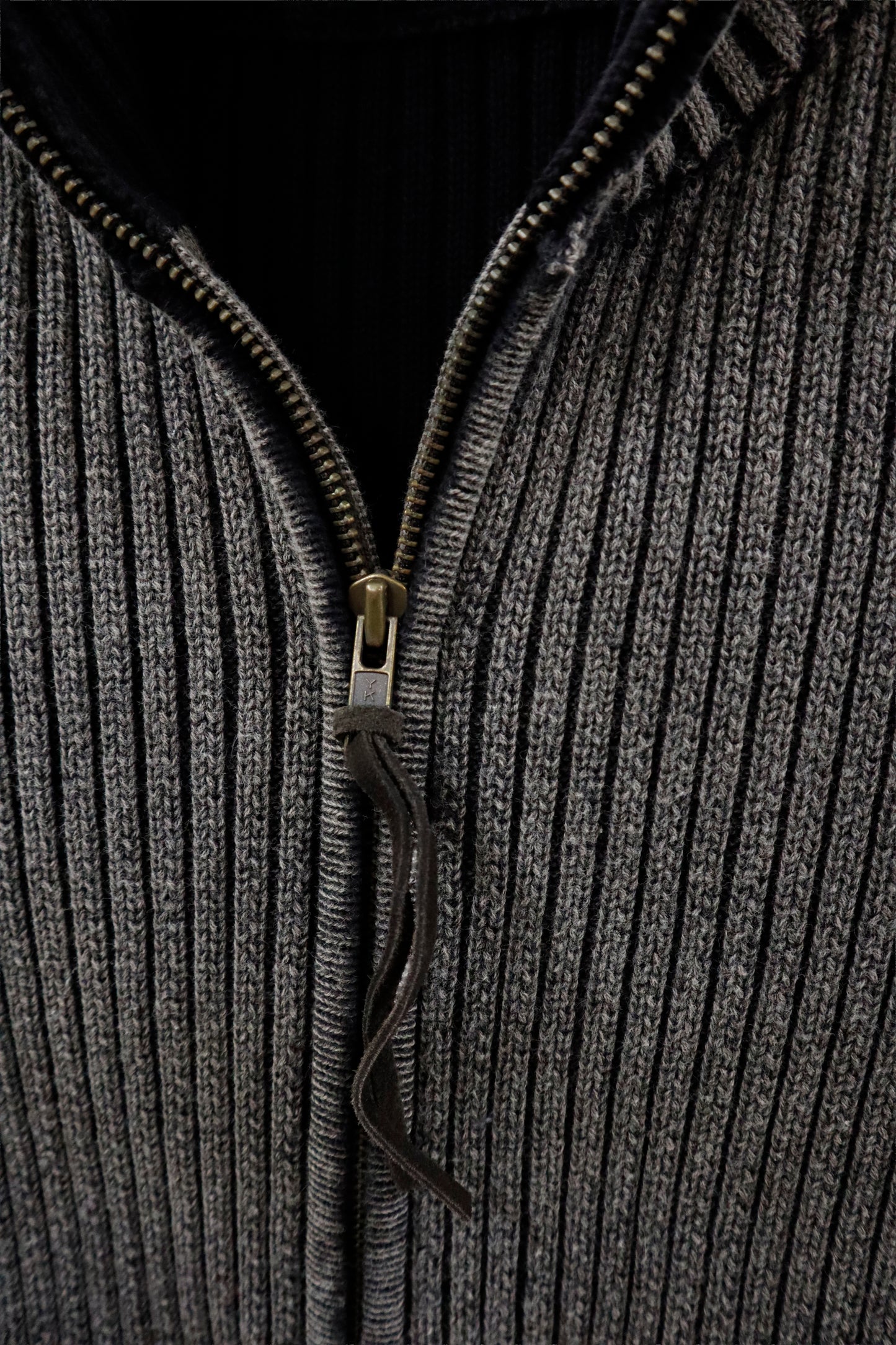 rib knit ZIP tops/U-［2603-002］