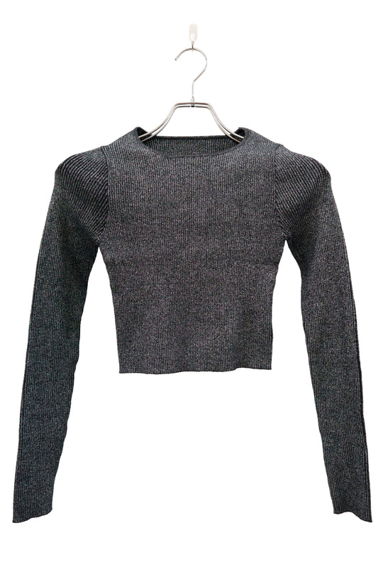 rib knit short tops/U-［2603-003］