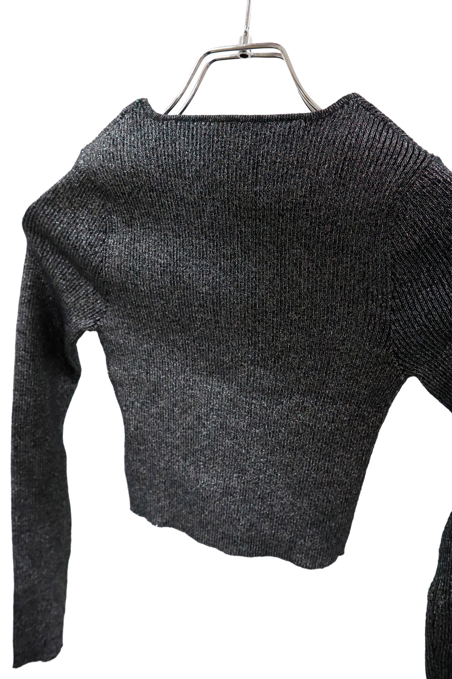 rib knit short tops/U-［2603-003］