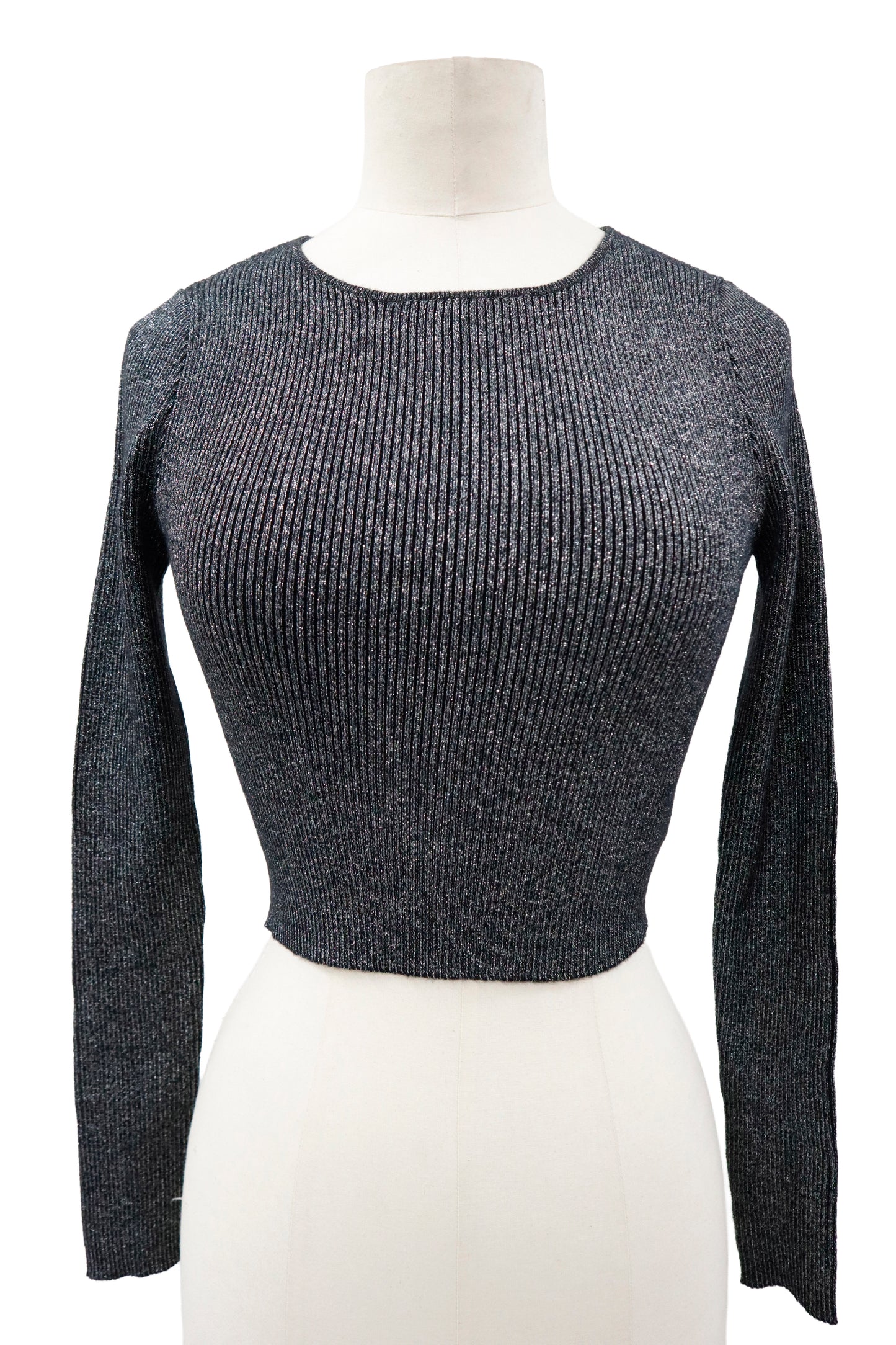 rib knit short tops/U-［2603-003］