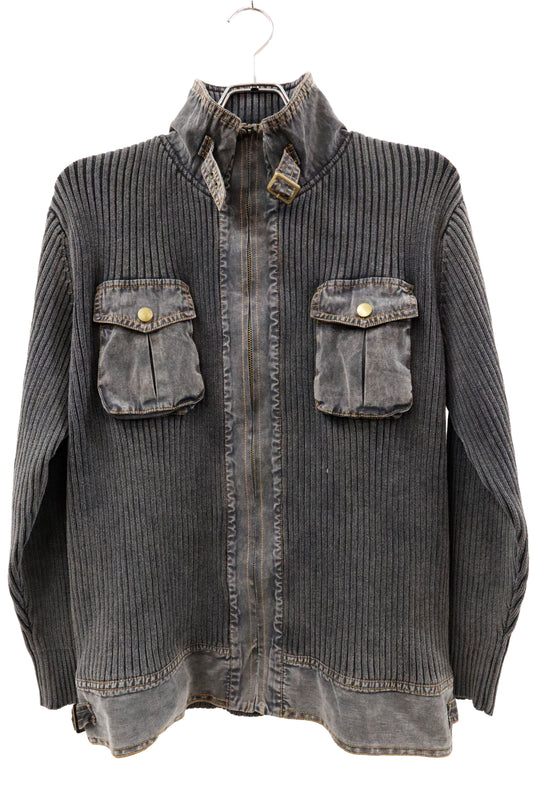rib knit ZIP tops/U-［2603-004］