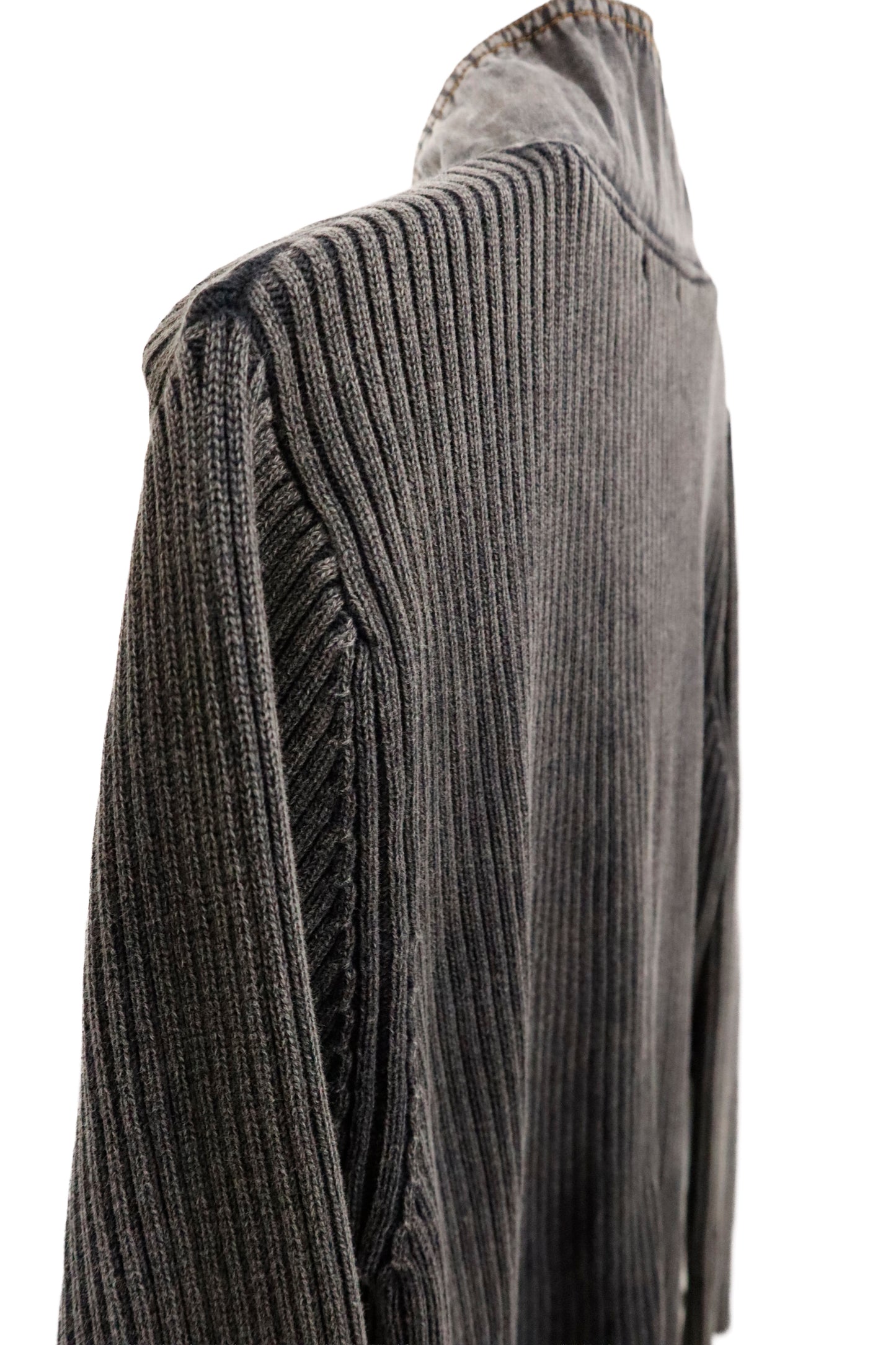 rib knit ZIP tops/U-［2603-004］