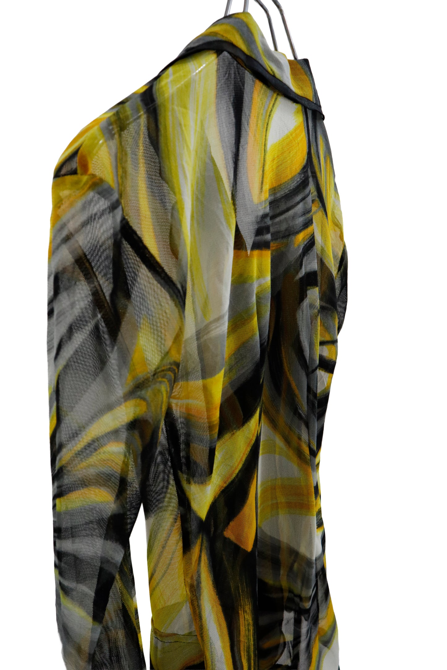 mesh graphic cardigan/RM-［2604-033］