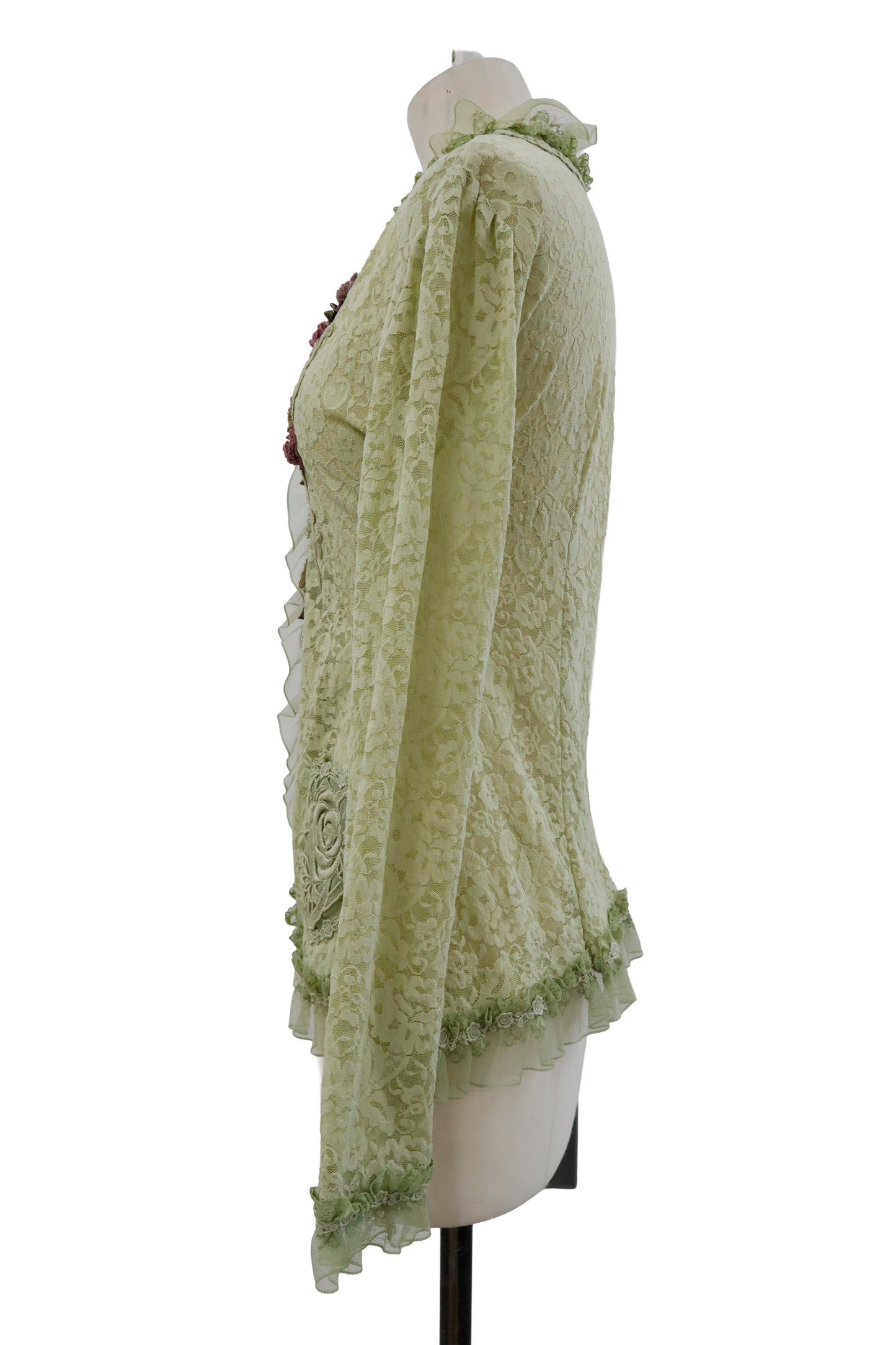 mesh lace cardigan/RM-［2604-034］