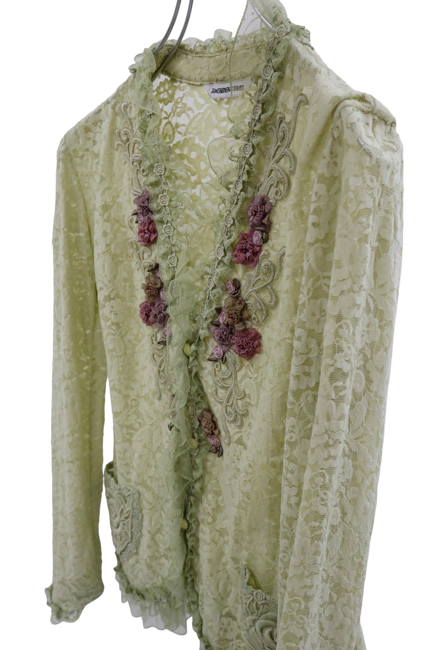mesh lace cardigan/RM-［2604-034］