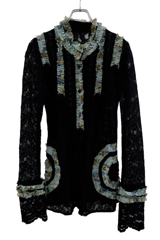 frill lace shirt/RM-［2604-035］