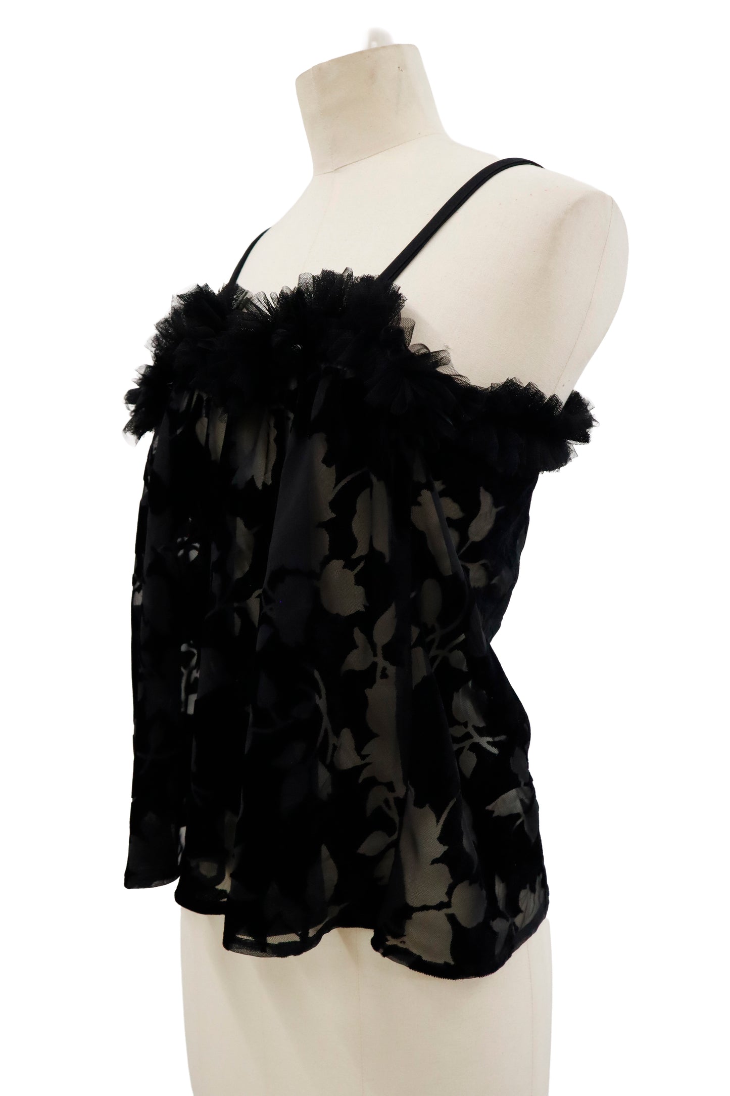 black frill camisole/RM-［2604-036］