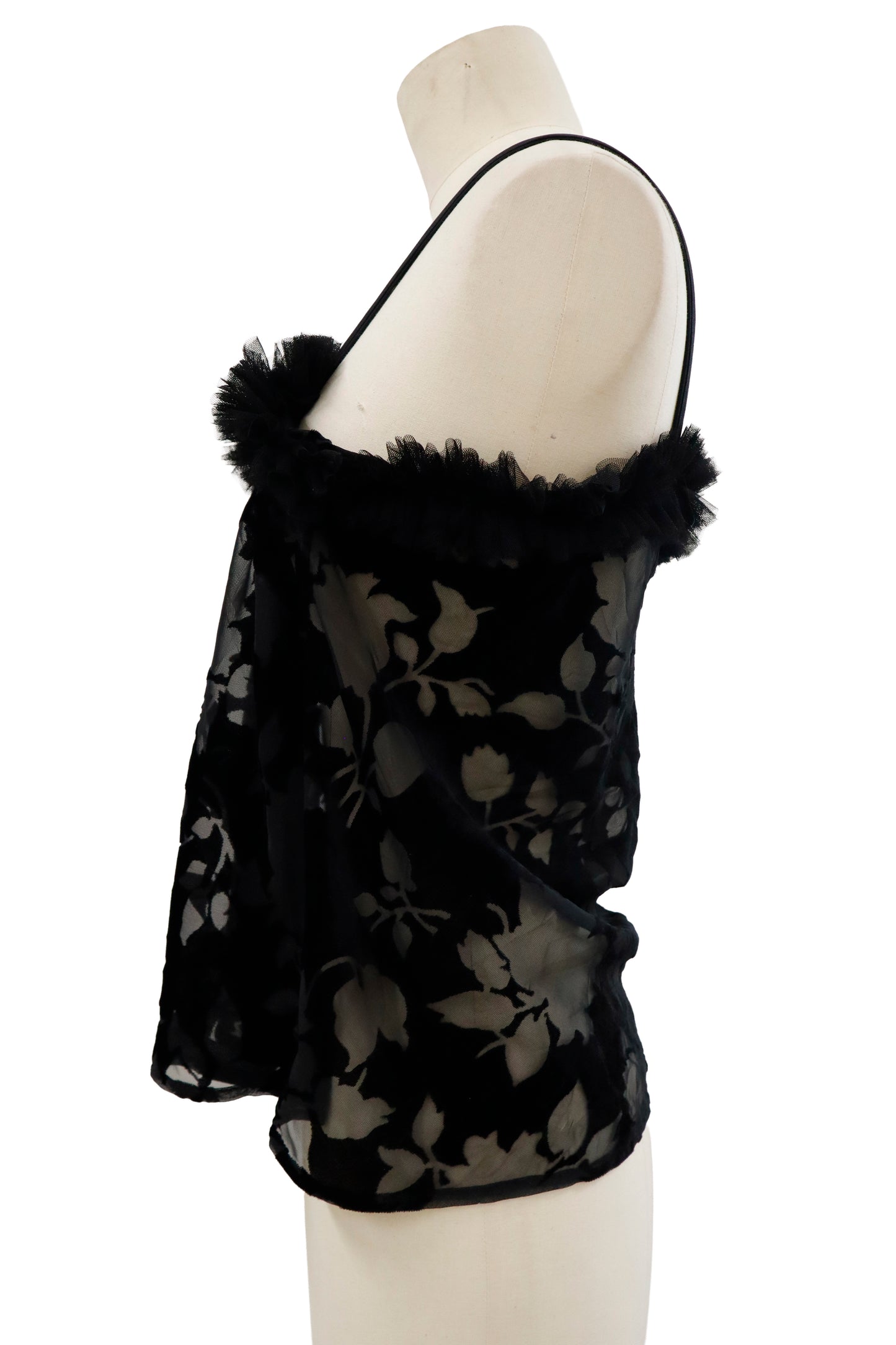 black frill camisole/RM-［2604-036］