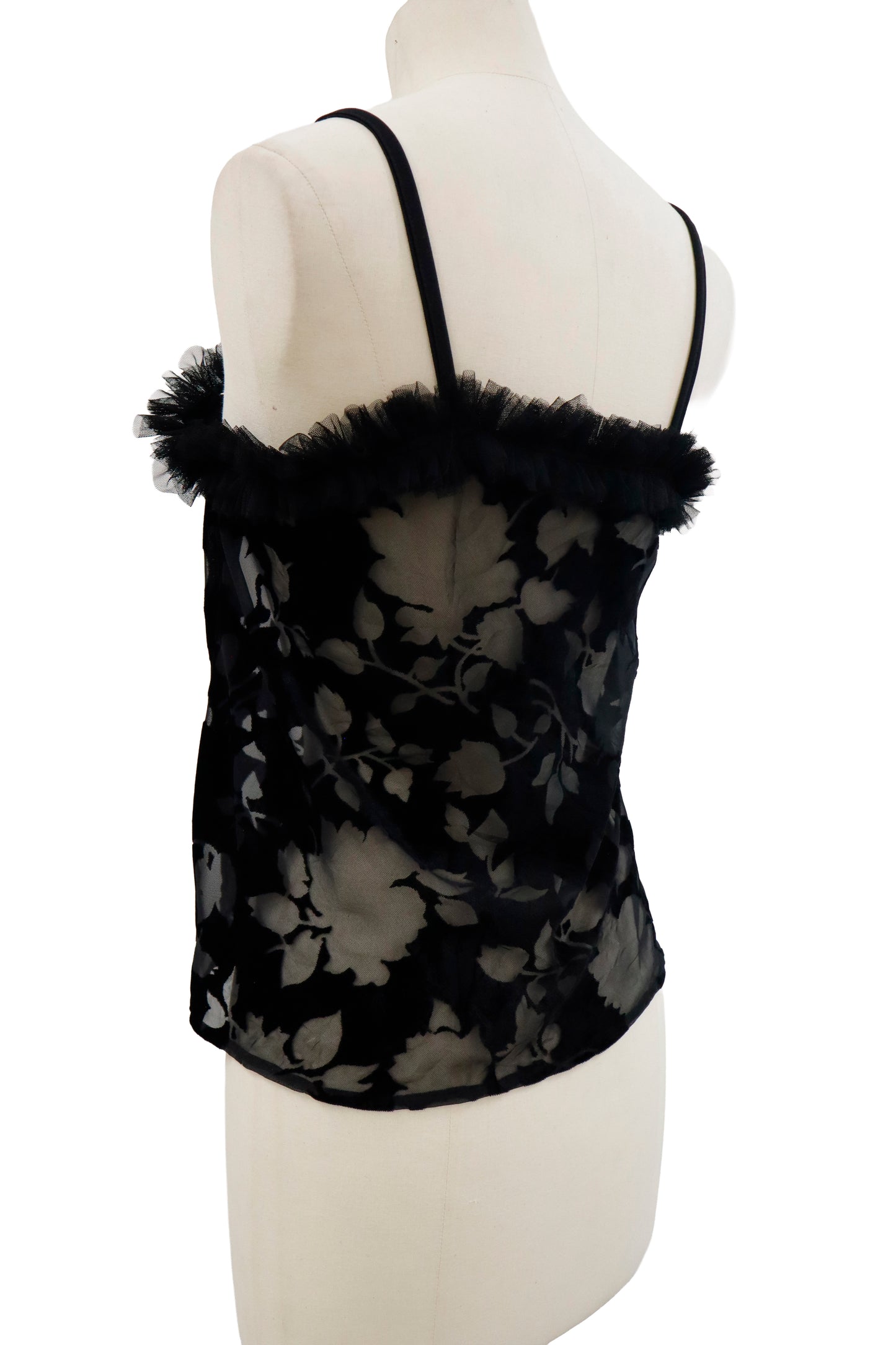 black frill camisole/RM-［2604-036］