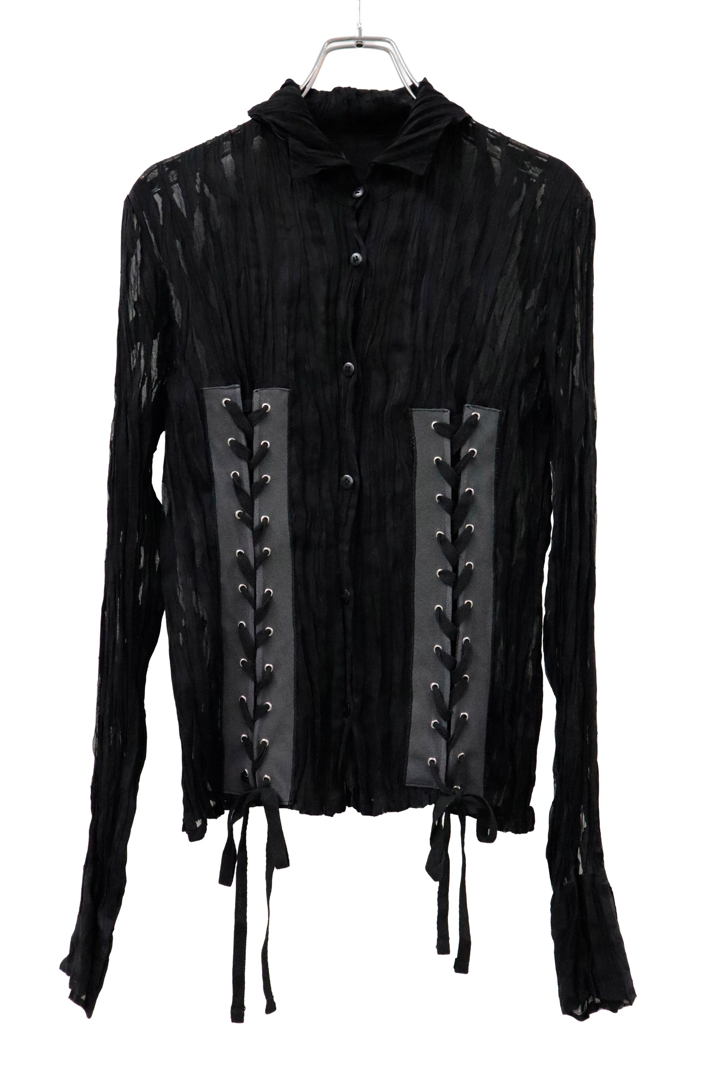 lace up shirt/RM-［2605-021］