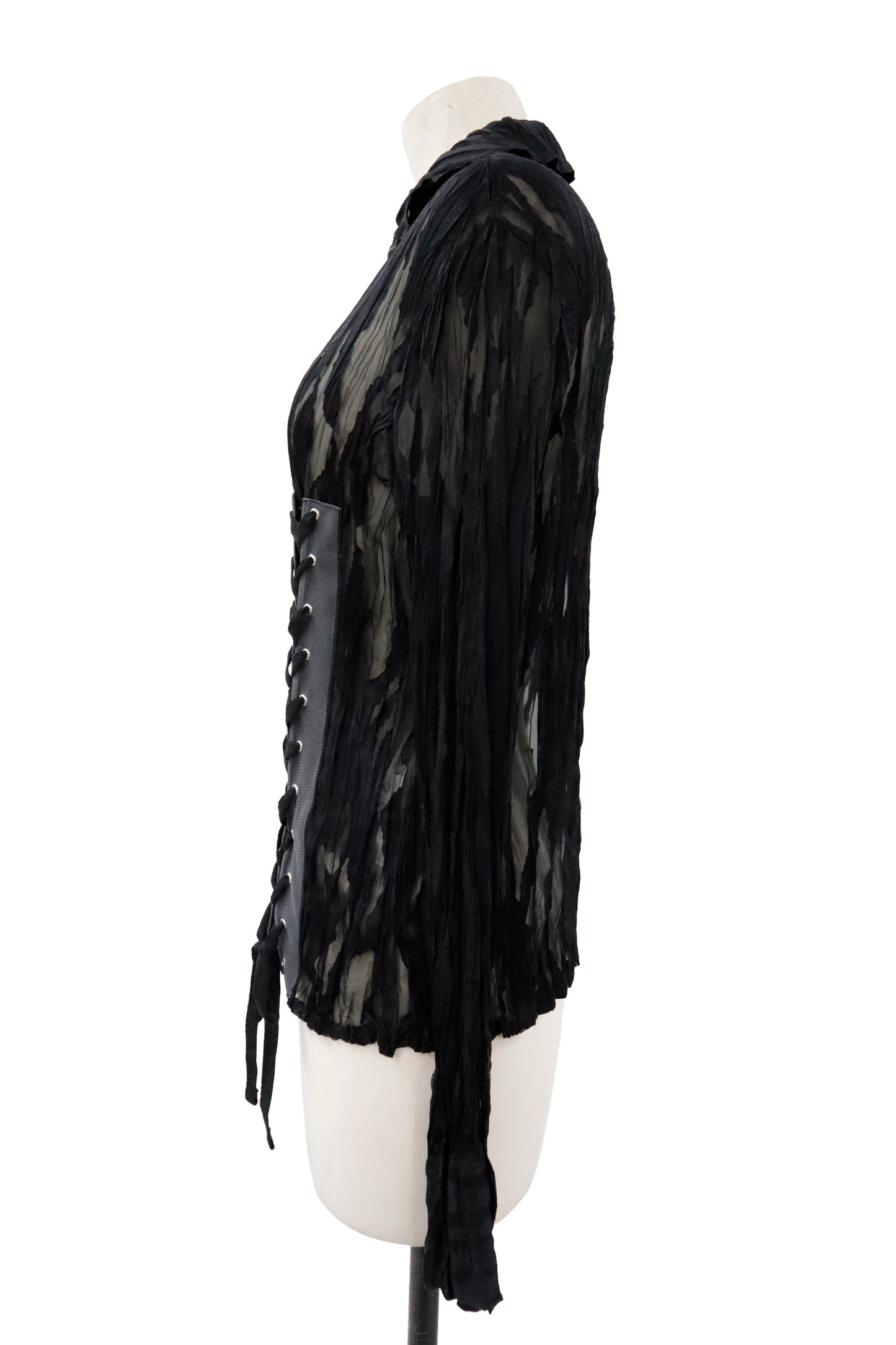 lace up shirt/RM-［2605-021］
