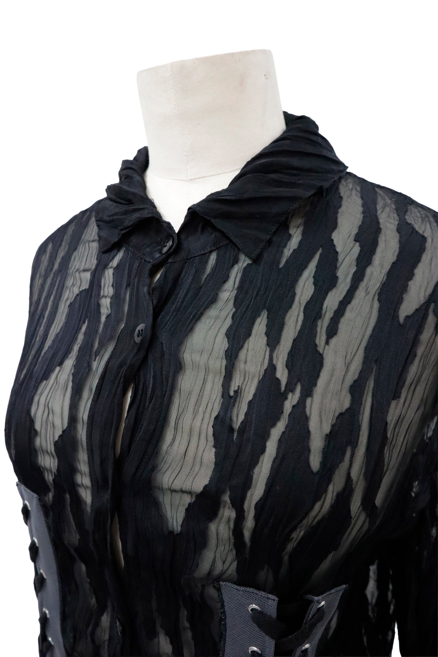 lace up shirt/RM-［2605-021］