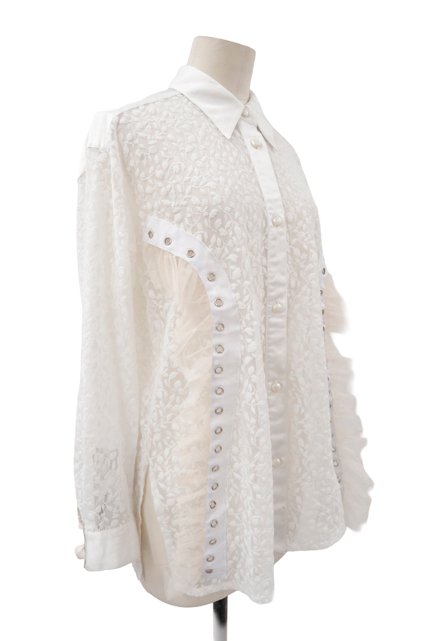 lace up contemporary shirt/RM-［2605-023］