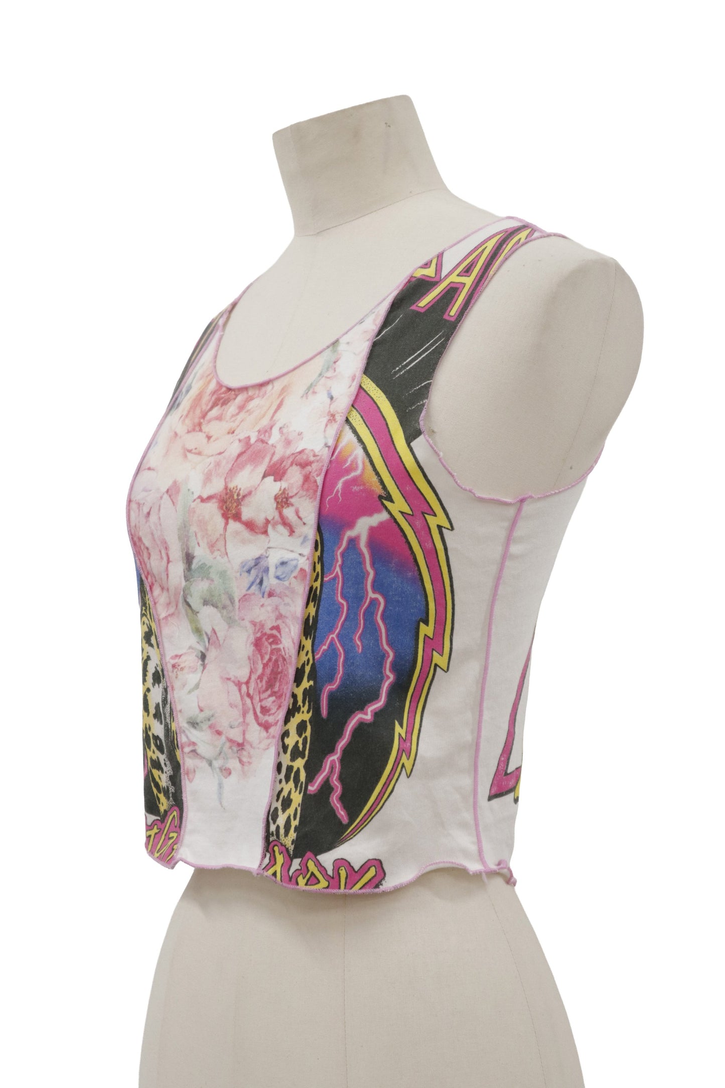 rock flower docking tanktop/RM-［2606-016］