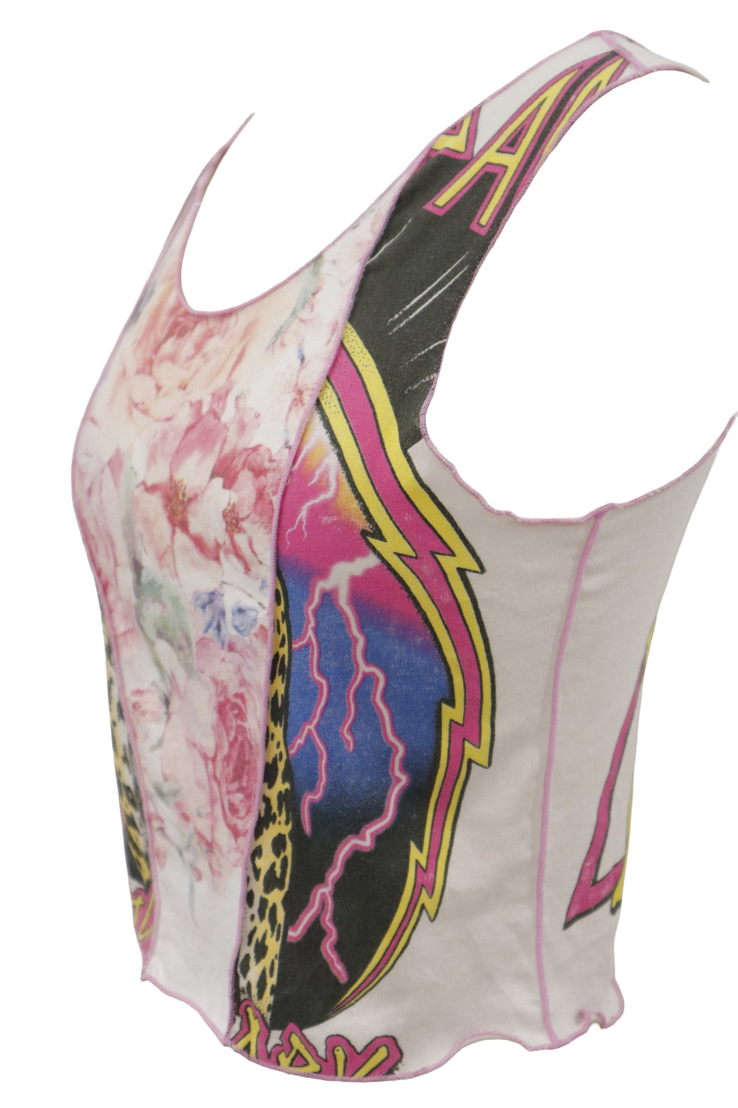 rock flower docking tanktop/RM-［2606-016］
