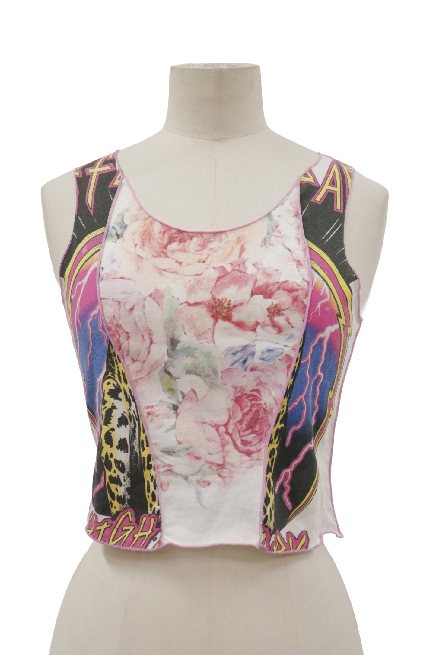 rock flower docking tanktop/RM-［2606-016］