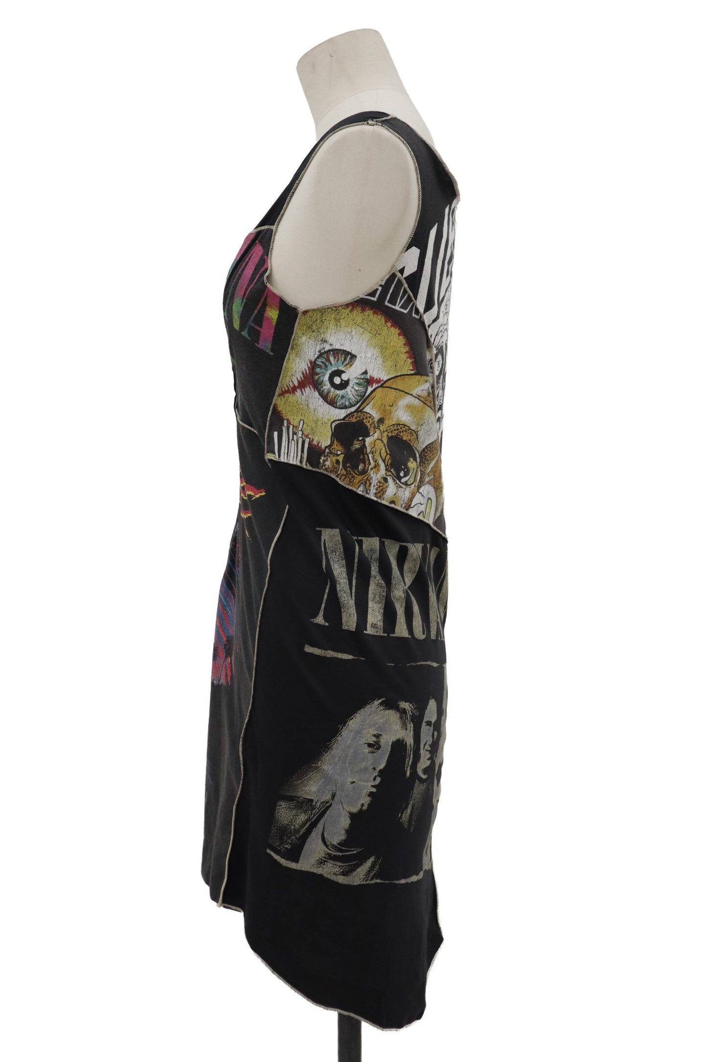 AC/DC lace up long tanktop/RM-［2606-021］