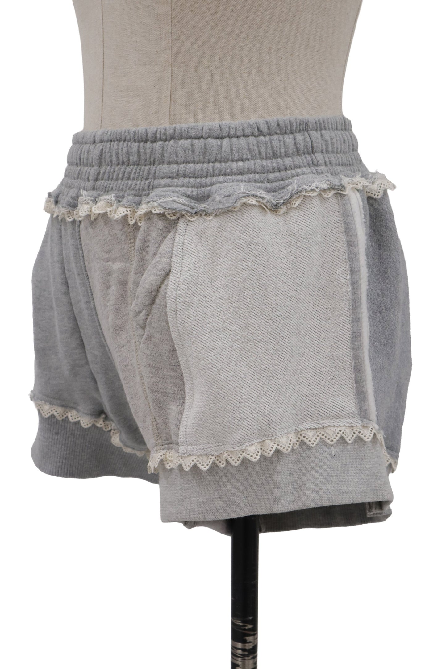 lace sweat shorts/RM-［2606-034］