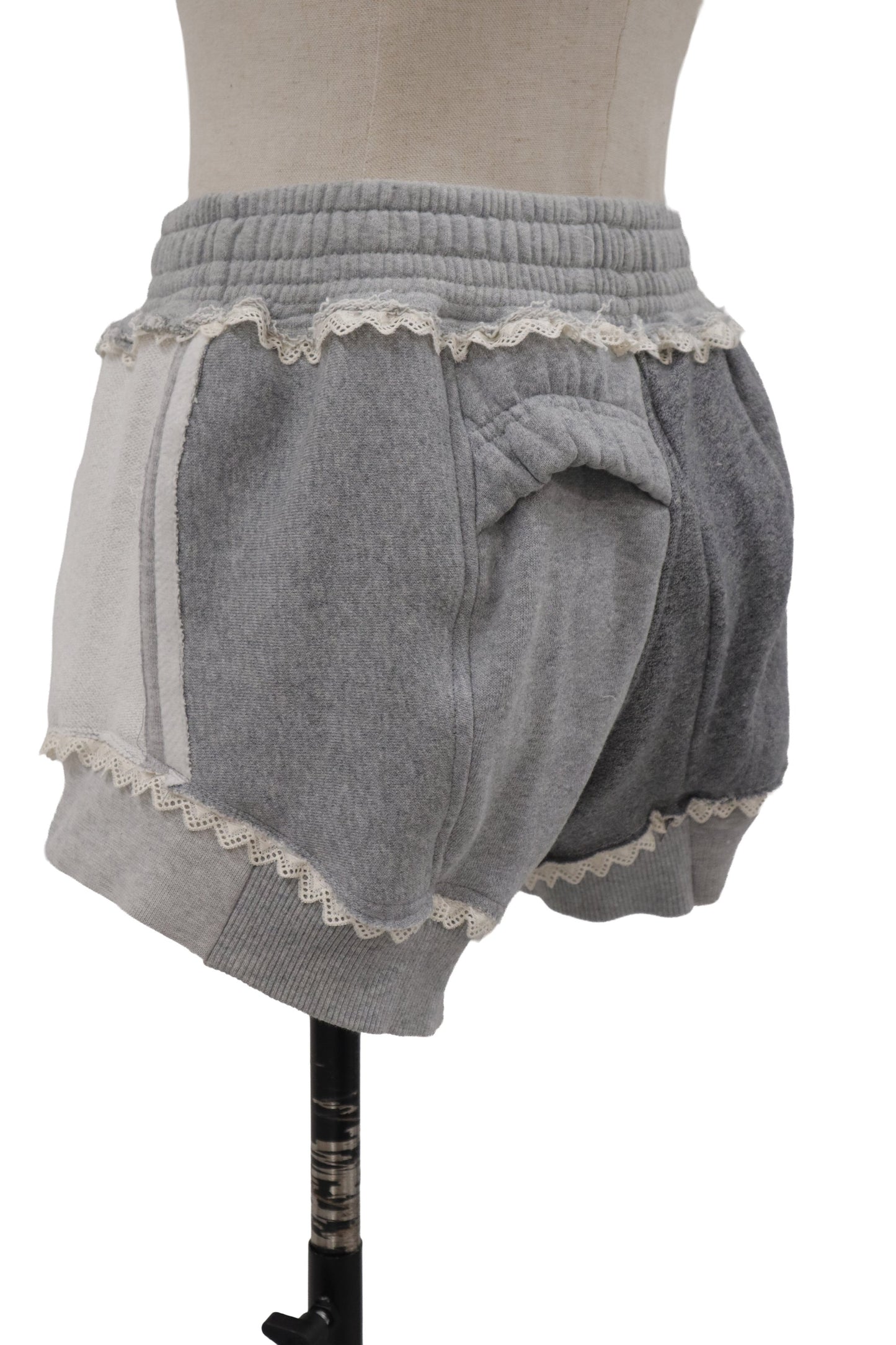 lace sweat shorts/RM-［2606-034］