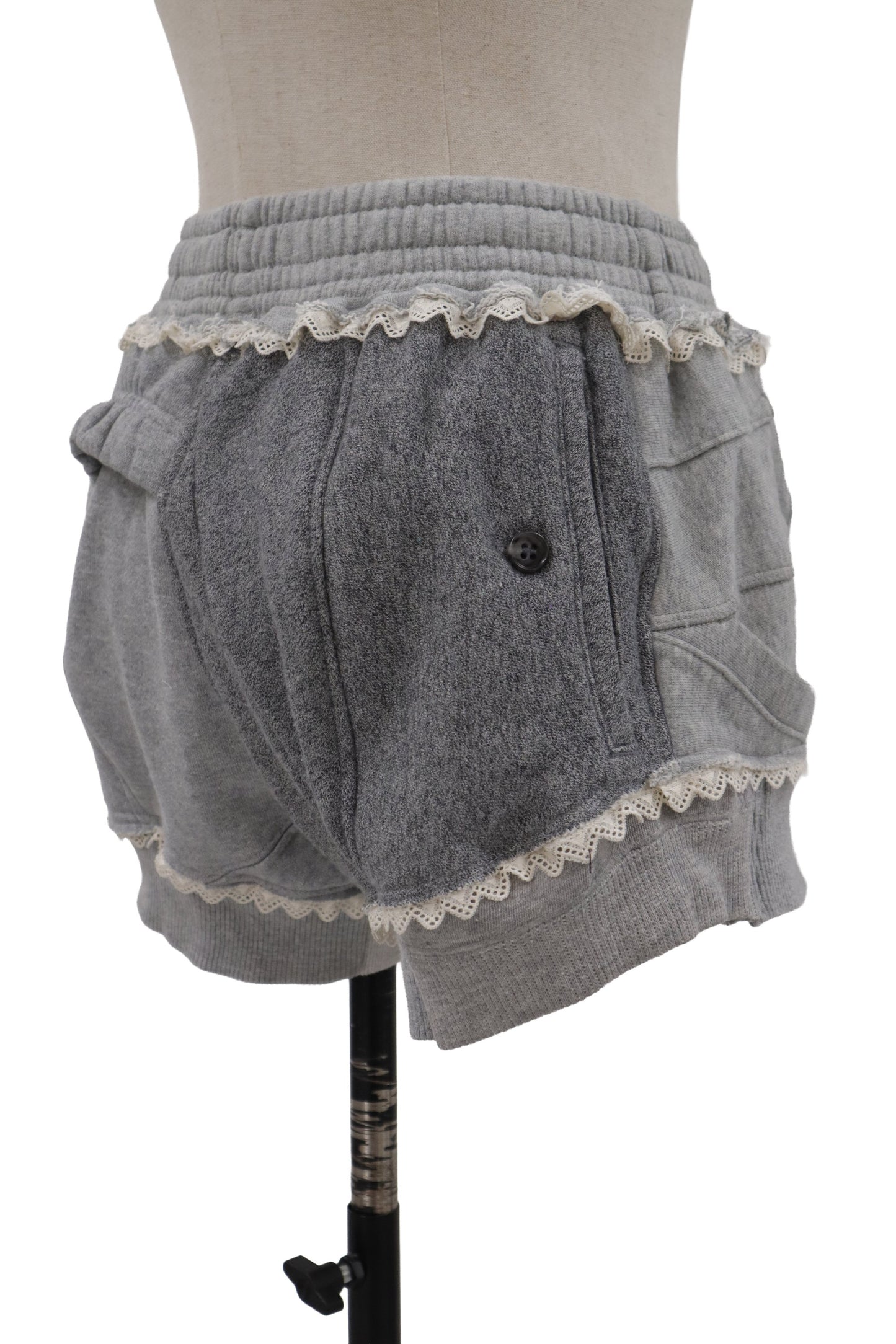 lace sweat shorts/RM-［2606-034］
