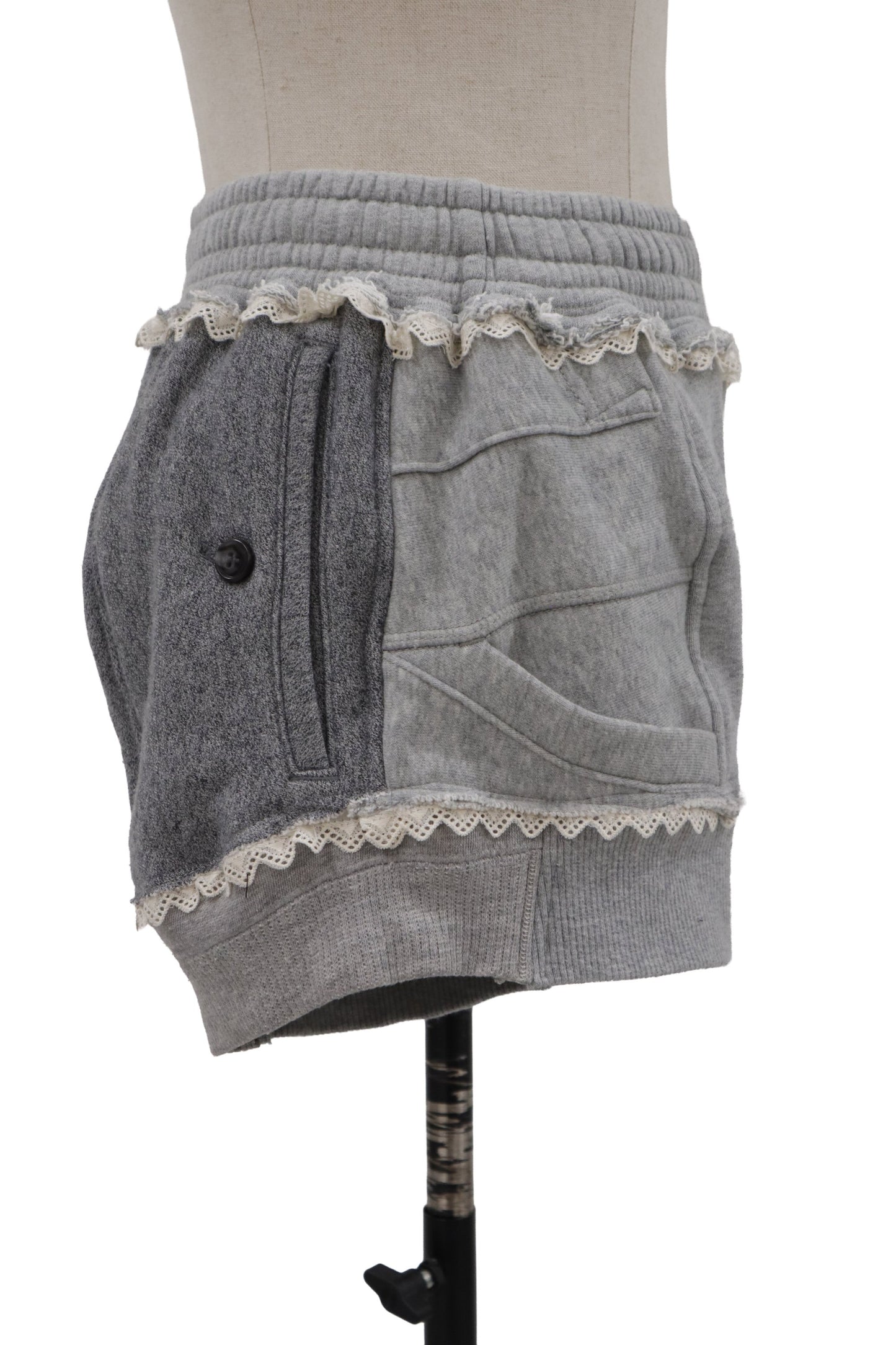 lace sweat shorts/RM-［2606-034］