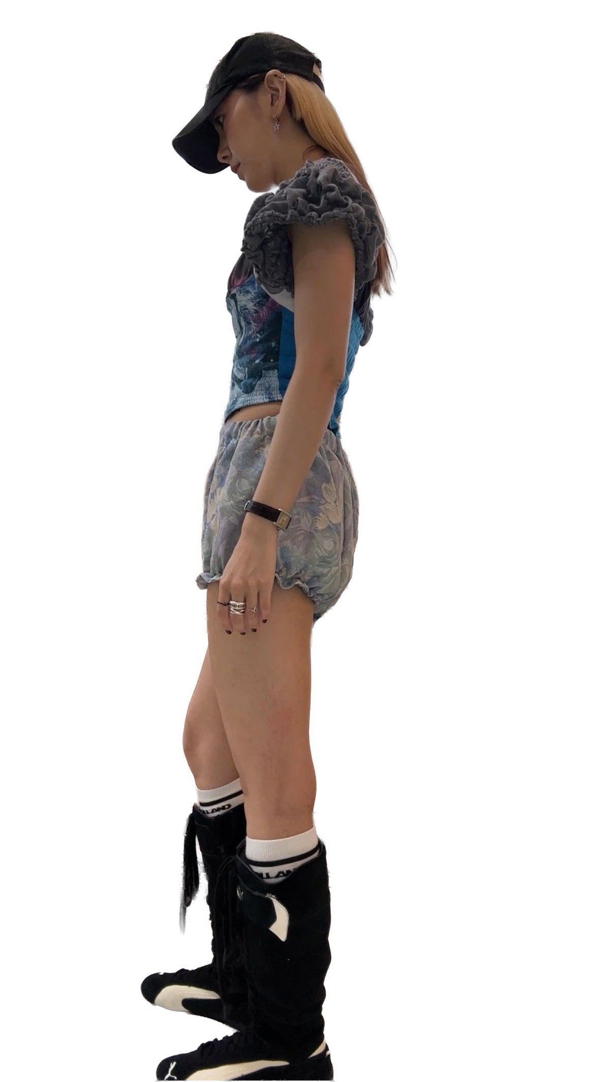 jacquard bloomer shorts/RM-［2606-055］