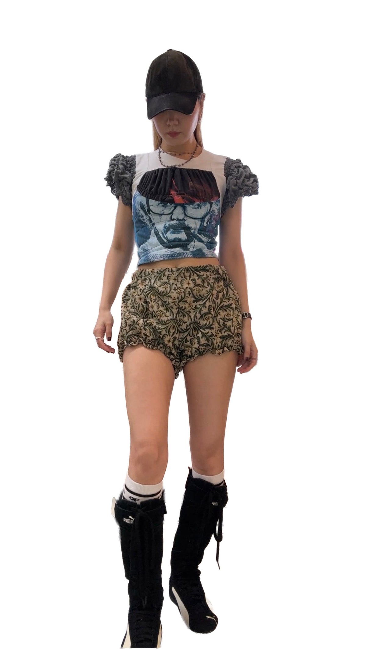 jacquard bloomer shorts/RM-［2606-059］